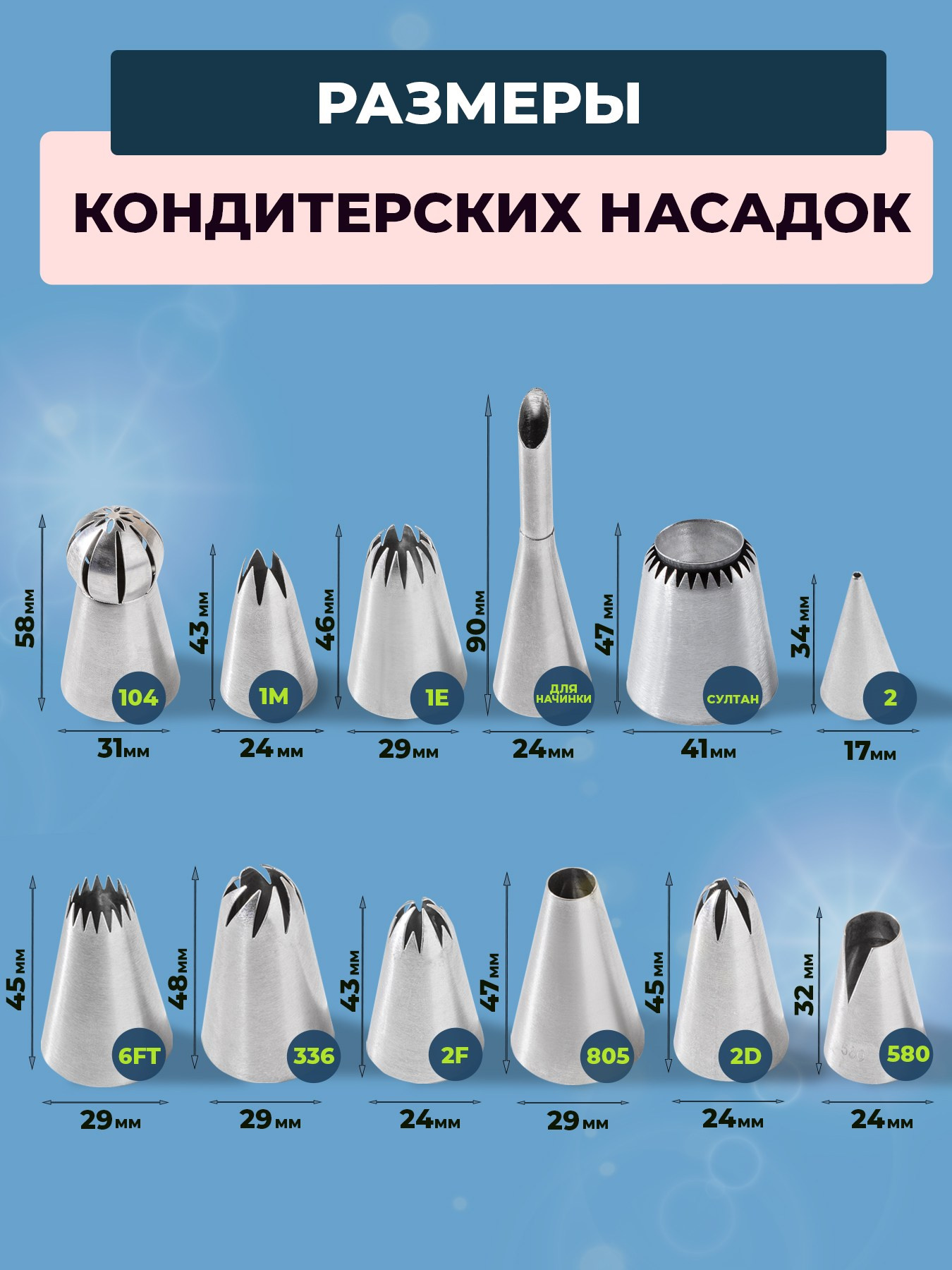 Насадки классические. Vanilica, товары для кондитеров