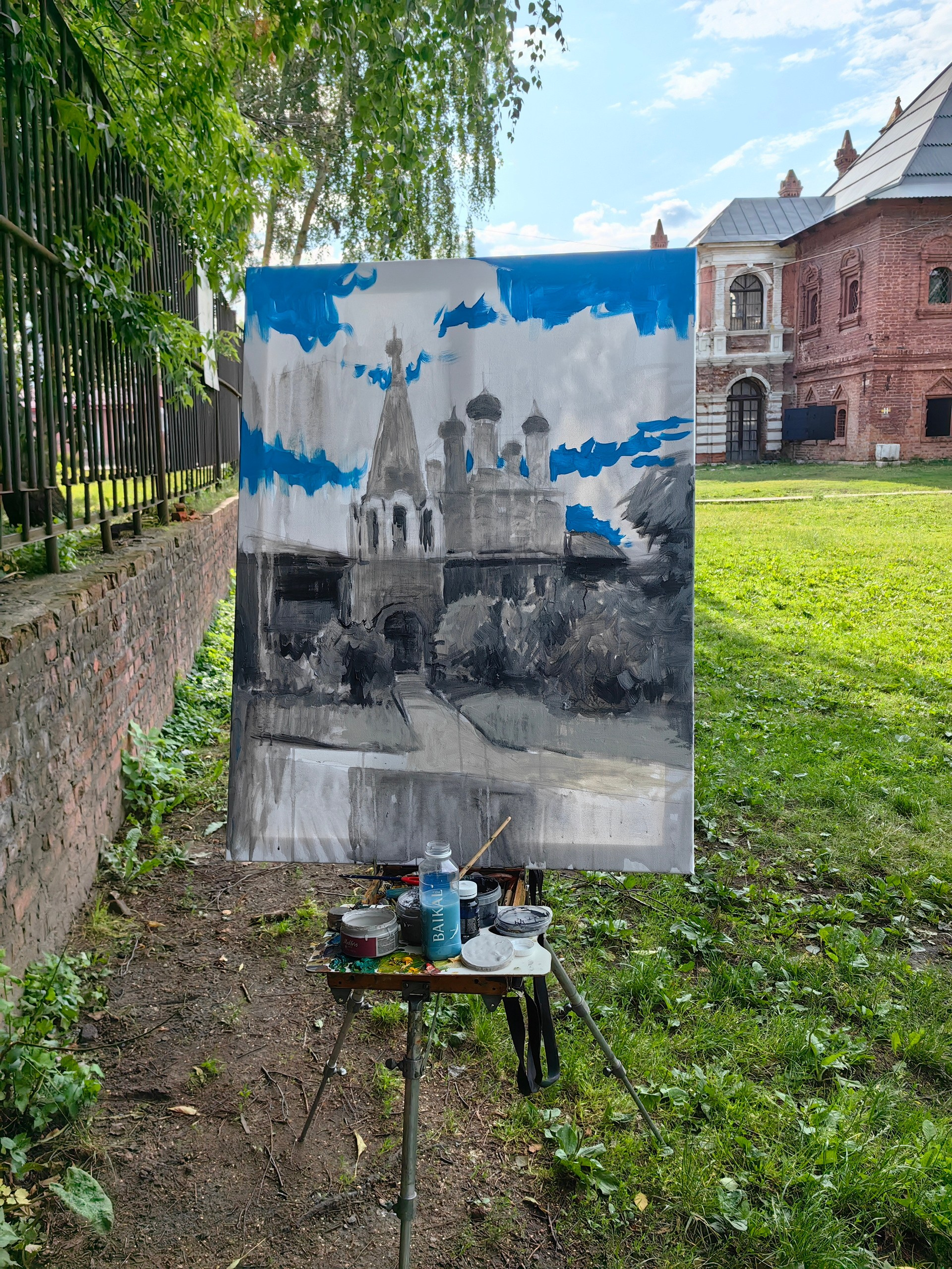 A master class in the open air with the artist Sergey Ratchin. Paintings by the artist Sergey Ratchin