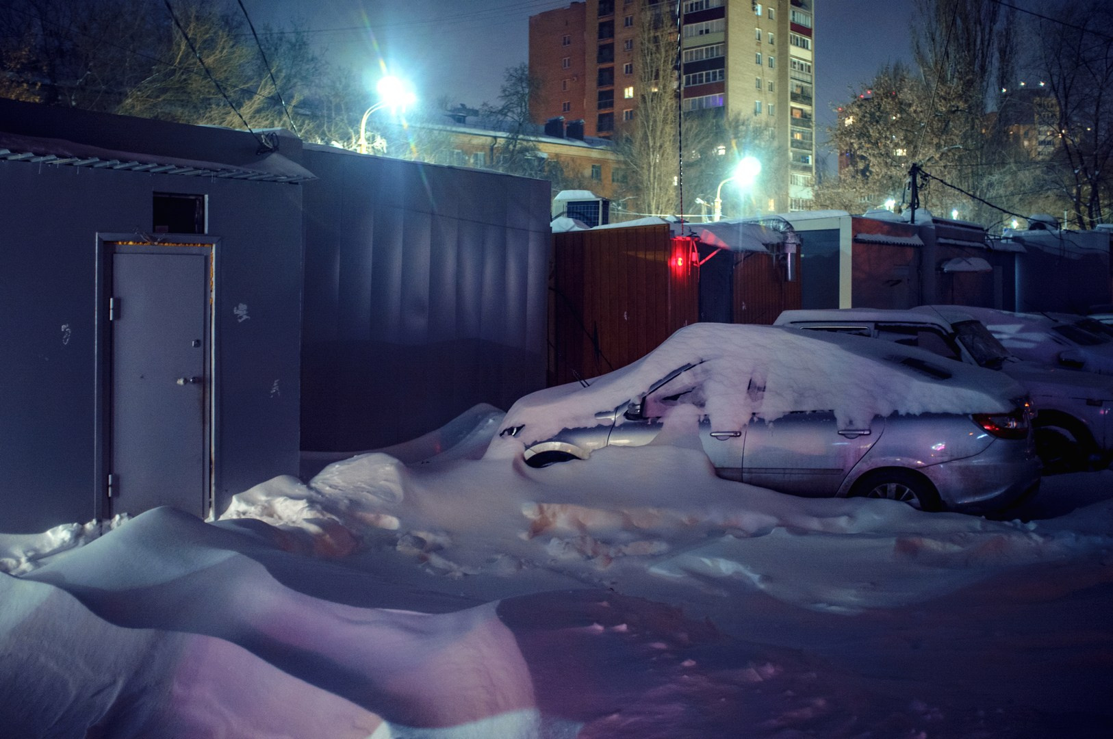 Ночное фото Воронежа зимой