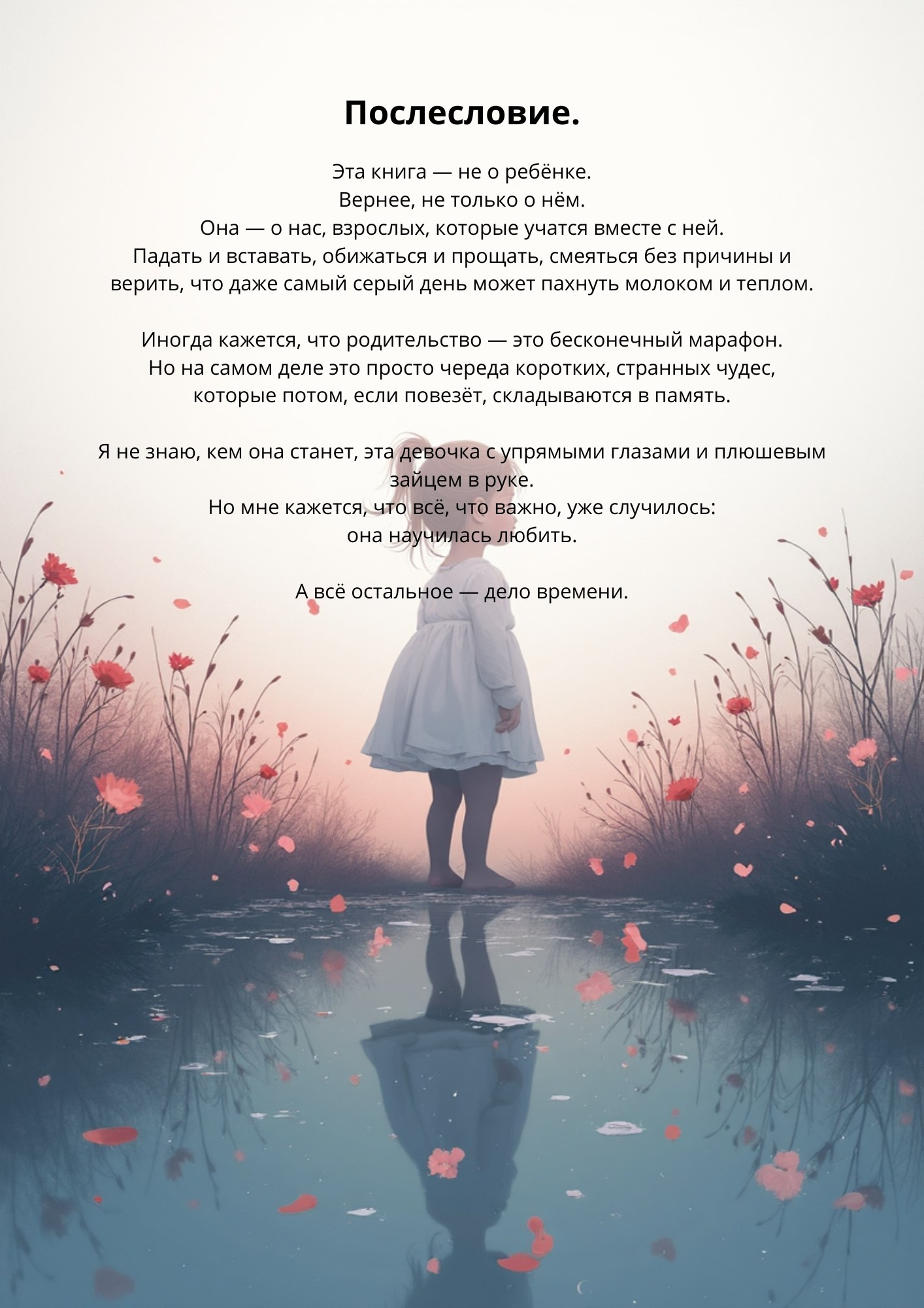 Текстовая страница «Послесловие»
