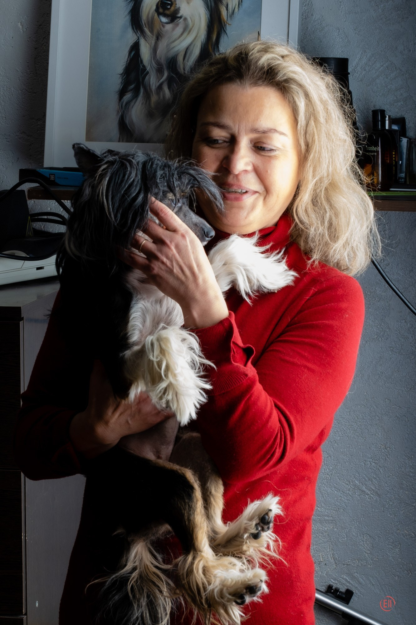 Zhulya with her new owner. Poale Ell Chinese Crested Dog Kennel: Buy a puppy from the kennel