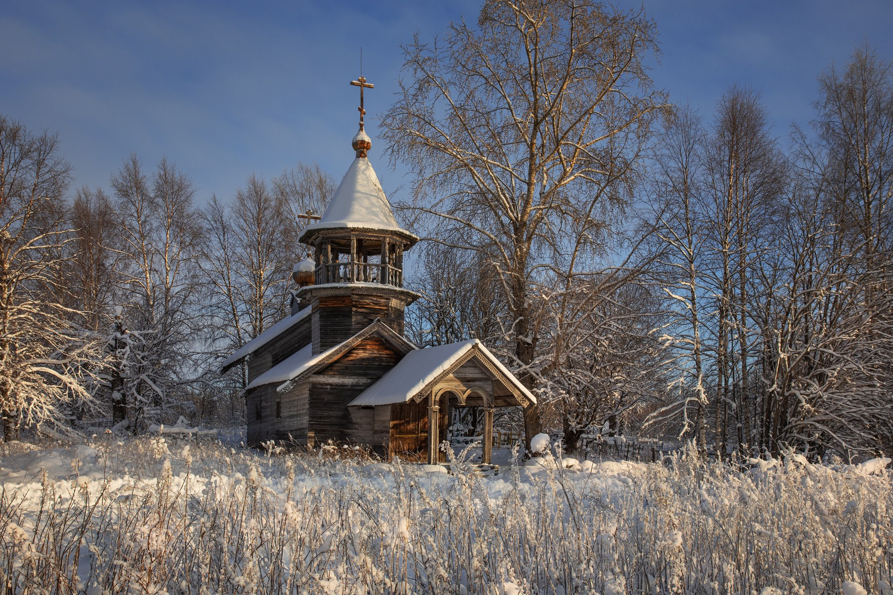 Русский Север, Заонежье, деревня Тамбицы, часовня Николая Чудотворца