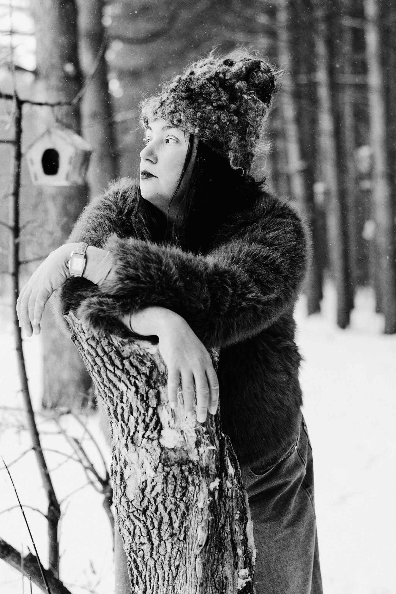 Зимняя фотосессия в Затюменском парке (Тюмень) | Художественная съемка от Daria Mars. Портретный фотограф Тюмень Дарья Мустафина