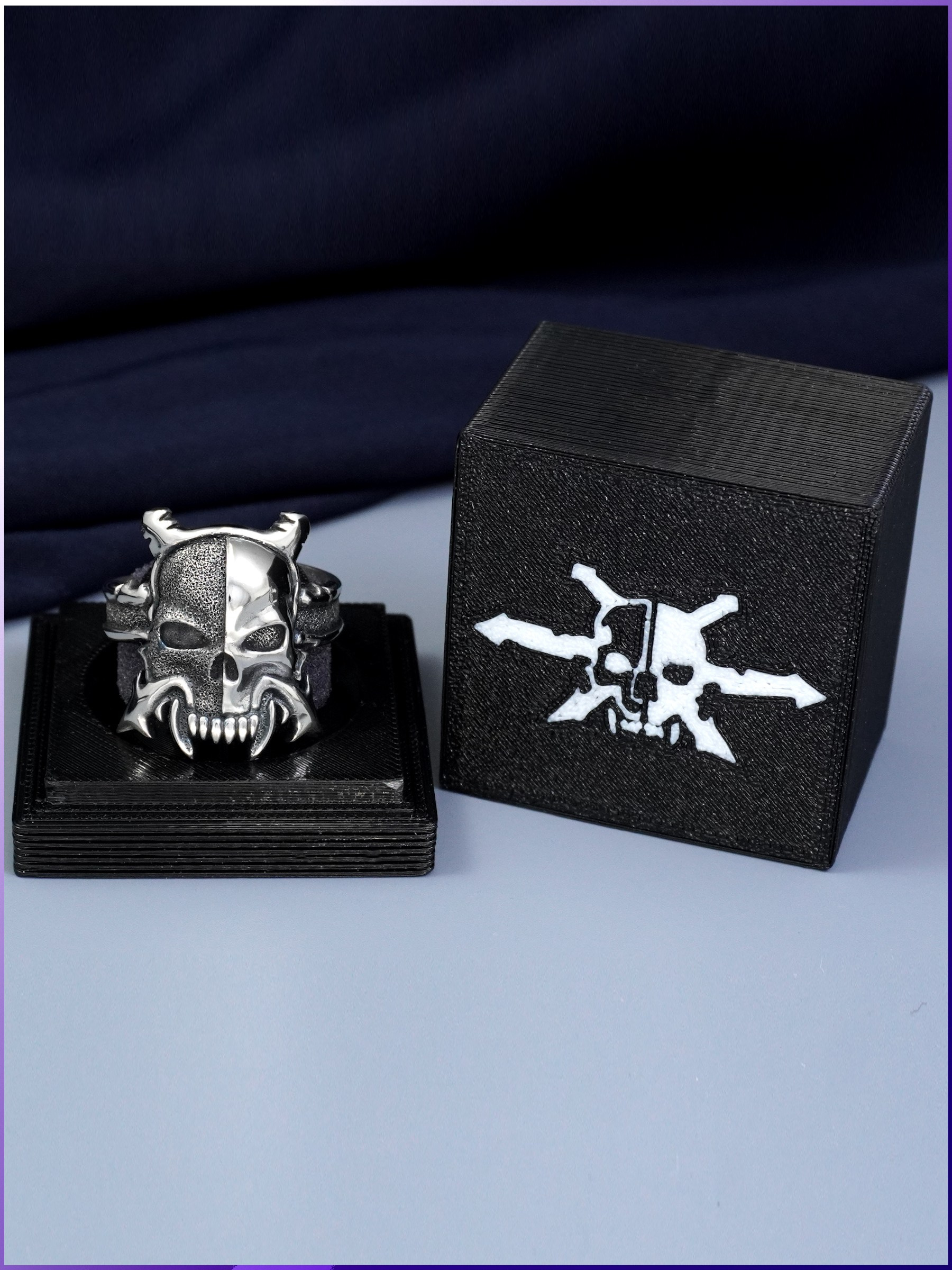 Оригинальное кольцо по играм: модель «Сыны Злобы» из вселенной Warhammer 40 000, эксклюзивная работа Joker‑Studio