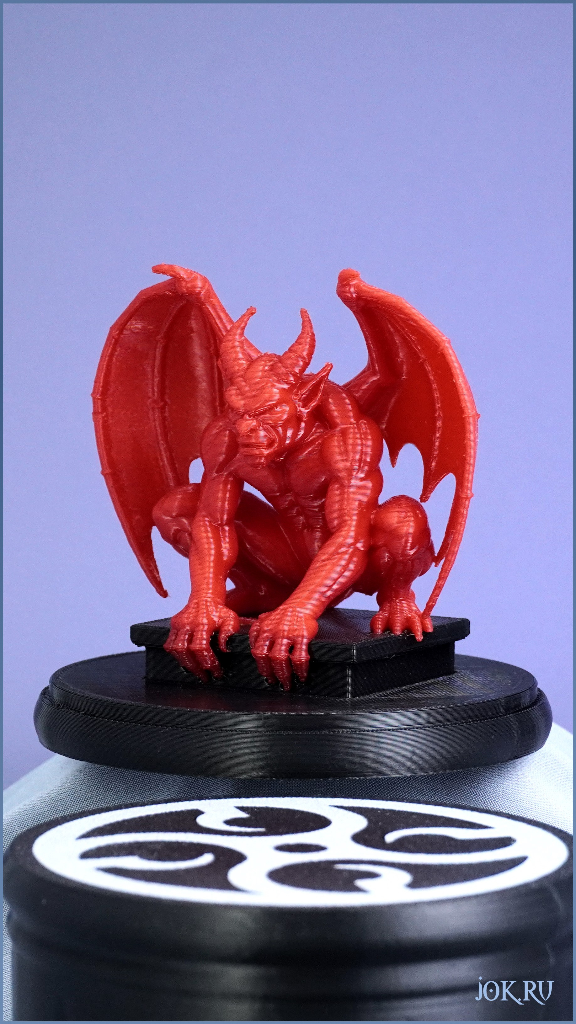 Фигурка дракона в стиле средневекового бестиария, 3D‑печать SLA.