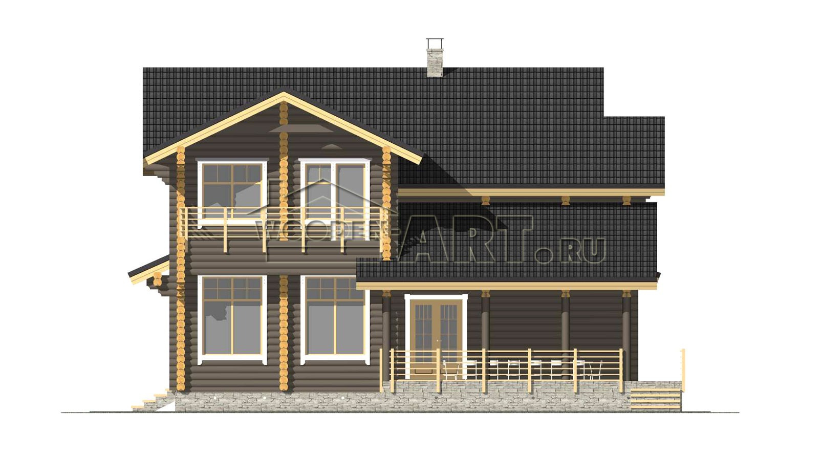 «Сысоево» 292 кв. м. Проекты деревянных домов. Архитектор Ольга Мальцева