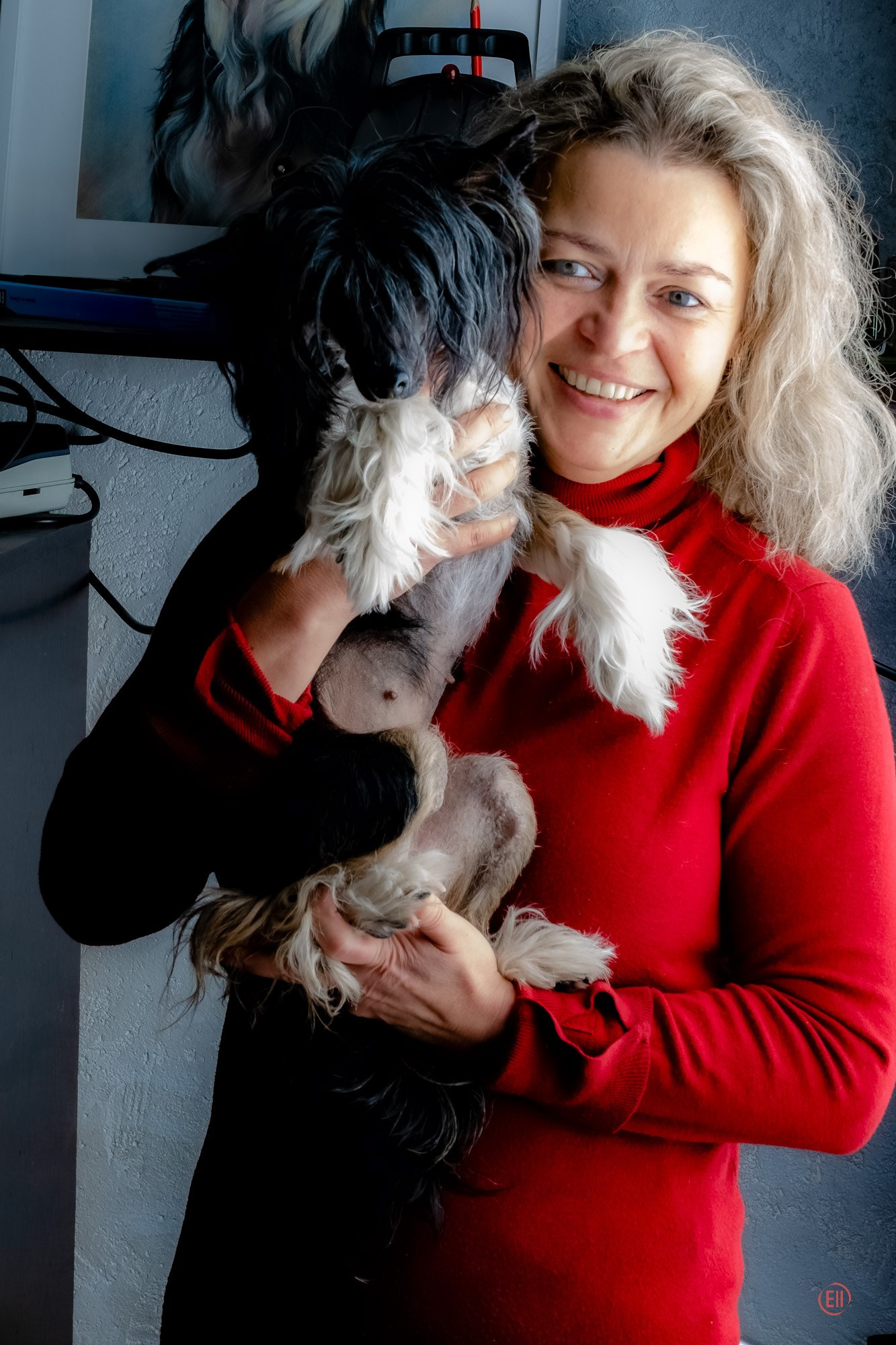Zhulya with her new owner. Poale Ell Chinese Crested Dog Kennel: Buy a puppy from the kennel