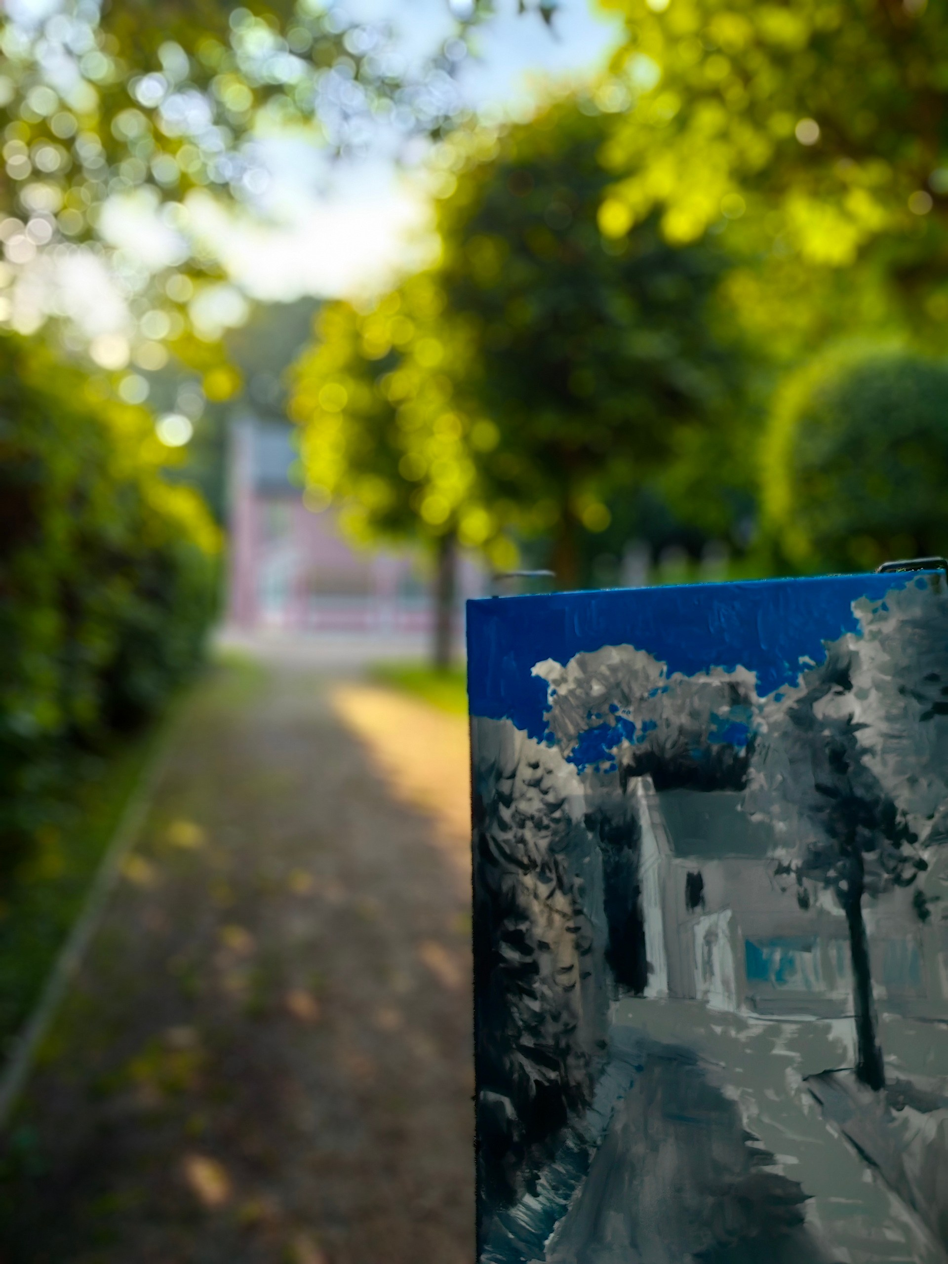 A master class in the open air with the artist Sergey Ratchin. Paintings by the artist Sergey Ratchin