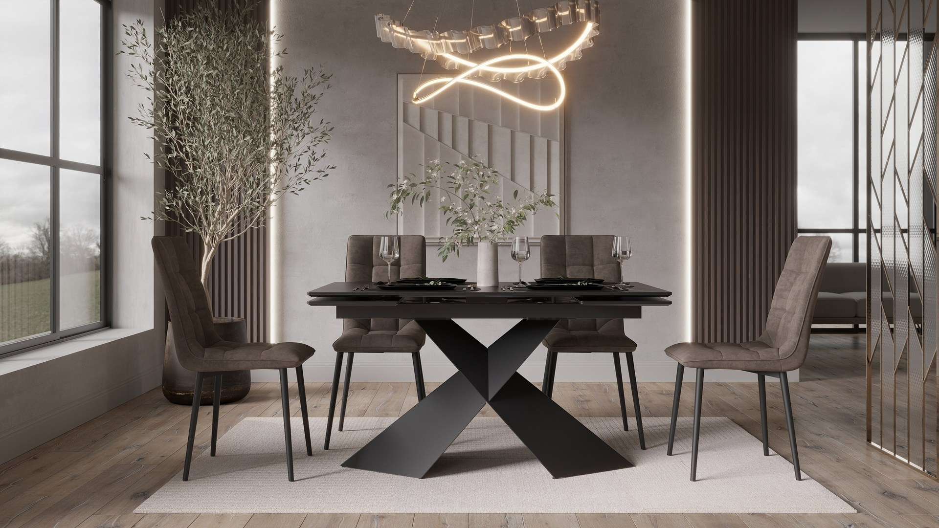 Обеденная группа для кухни, гостиной, столовой