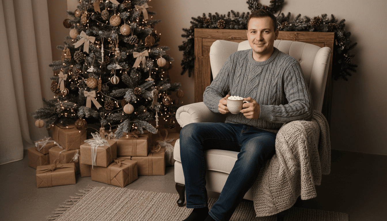 новогодние образы, мужской портрет