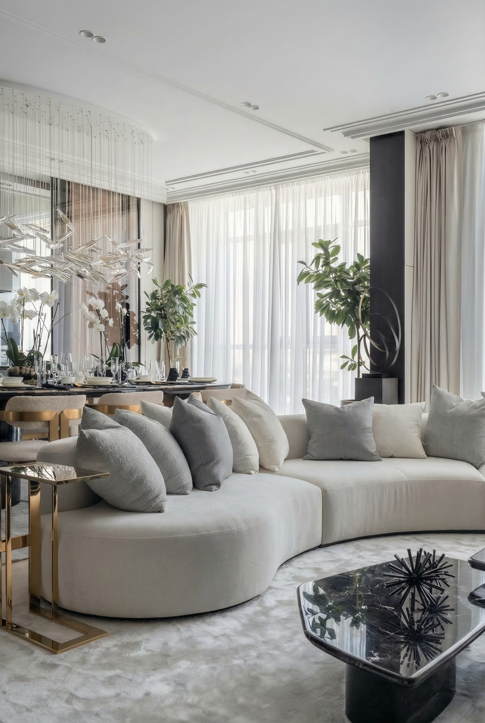 Дизайн двухуровневого пентхауса 500 м² с террасами и Wellness-зоной | Валерия Котович