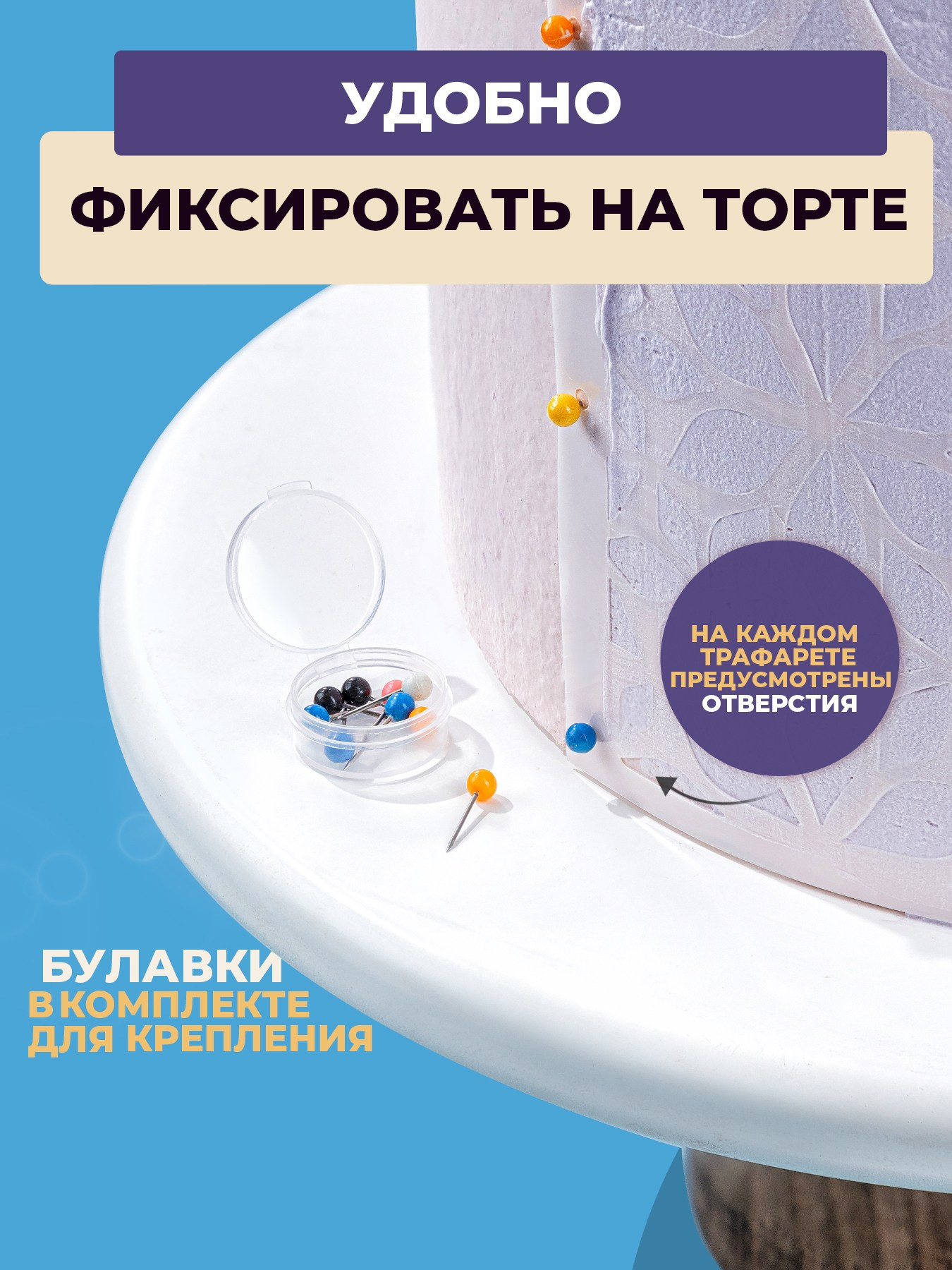 Декорирование тортов трафаретами