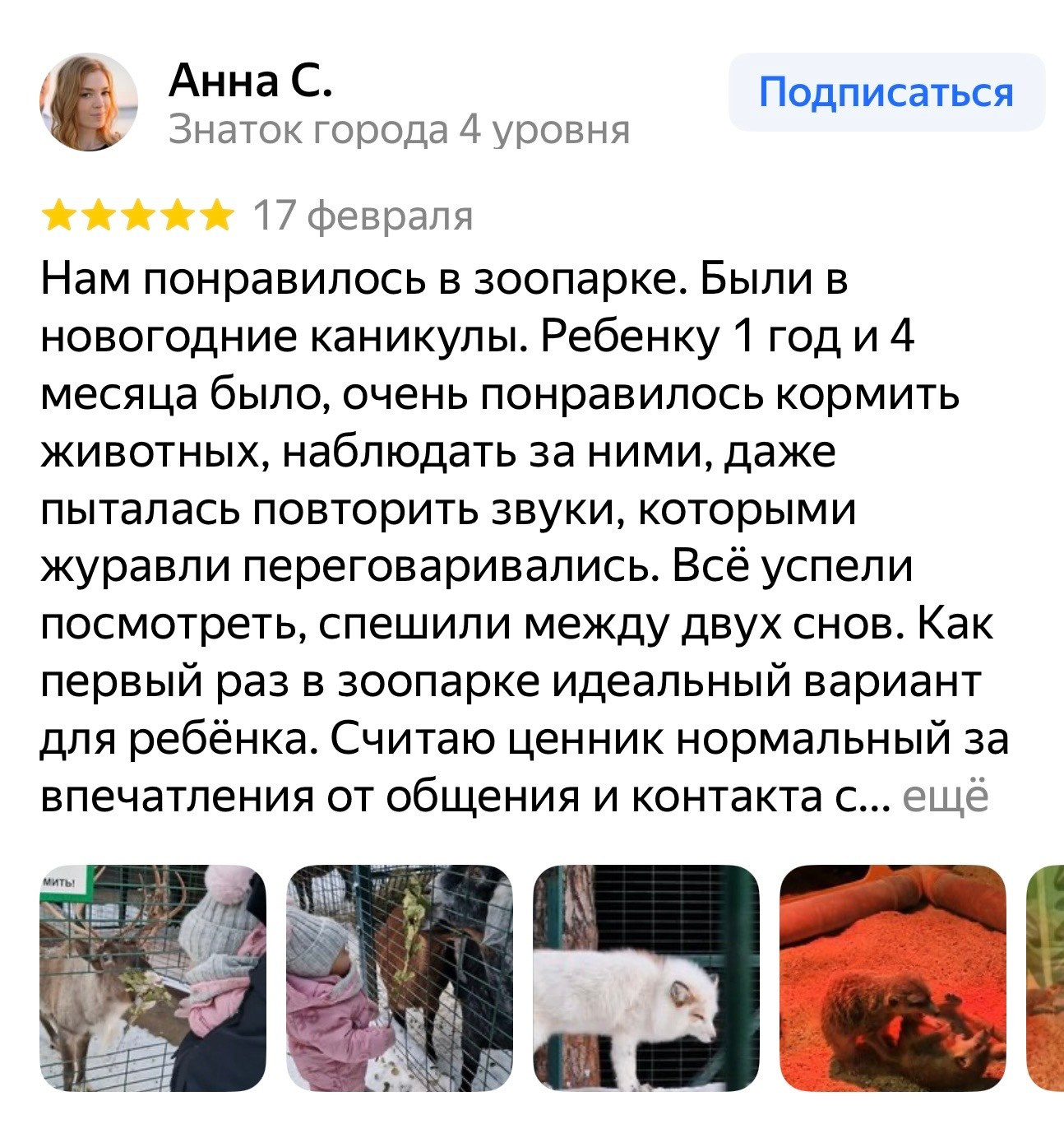 Отзыв гостя — 5 звёзд за зоопарк Лесная Братва