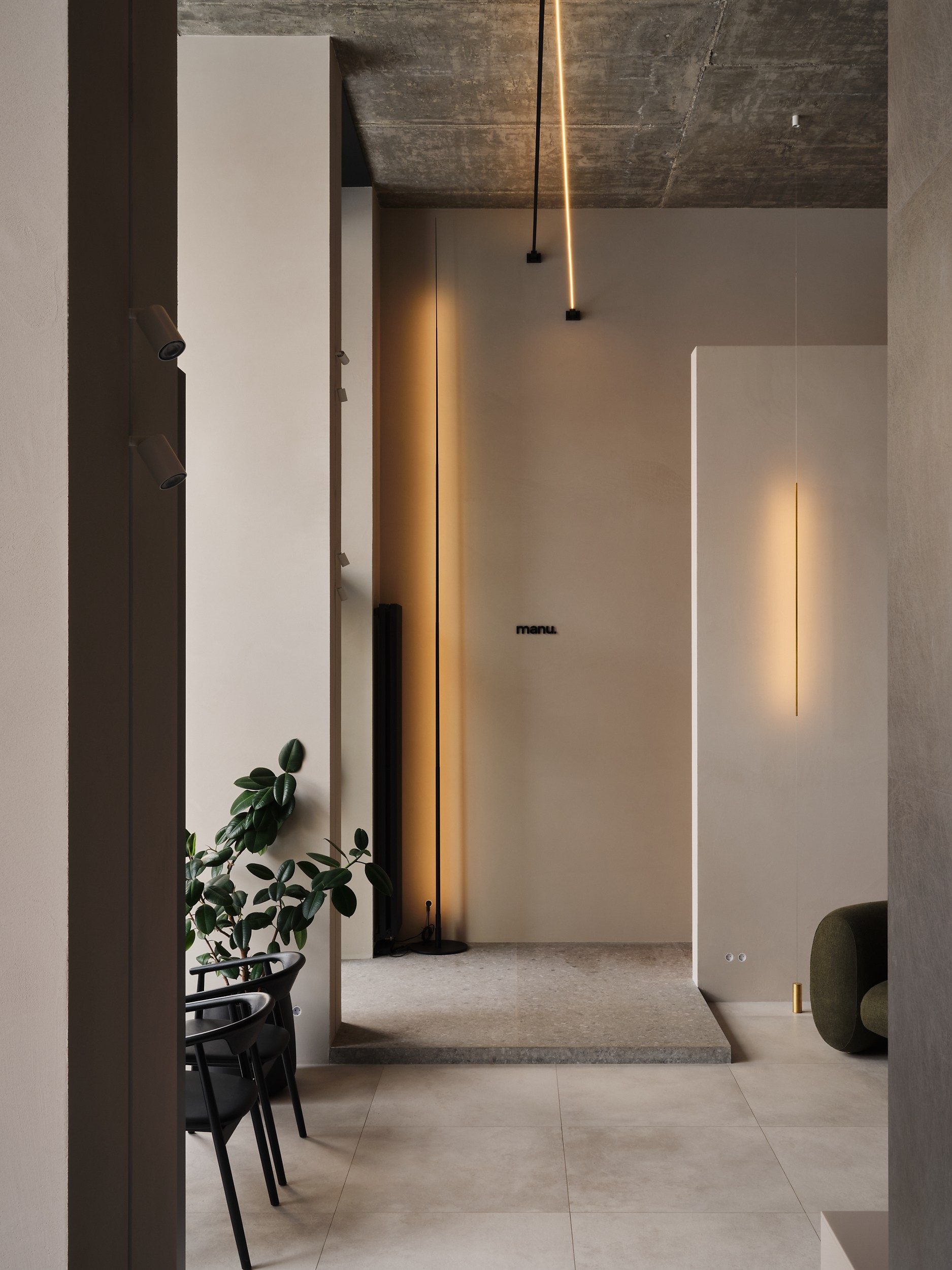 MANU Interior showroom in Saratov Russia designed by QUADRUM STUDIO
