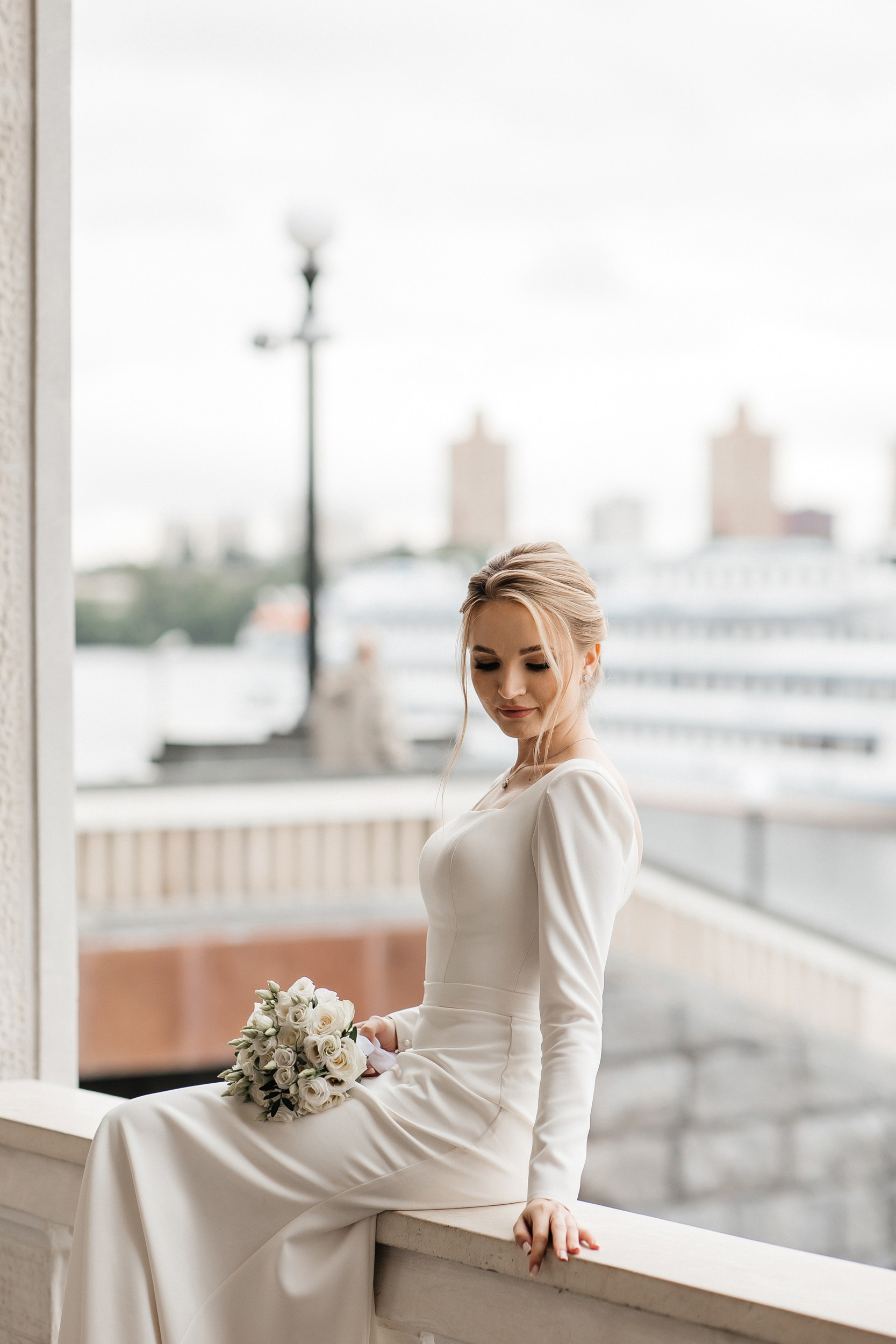 Свадебная прогулка на Северном Речном вокзале в Москве