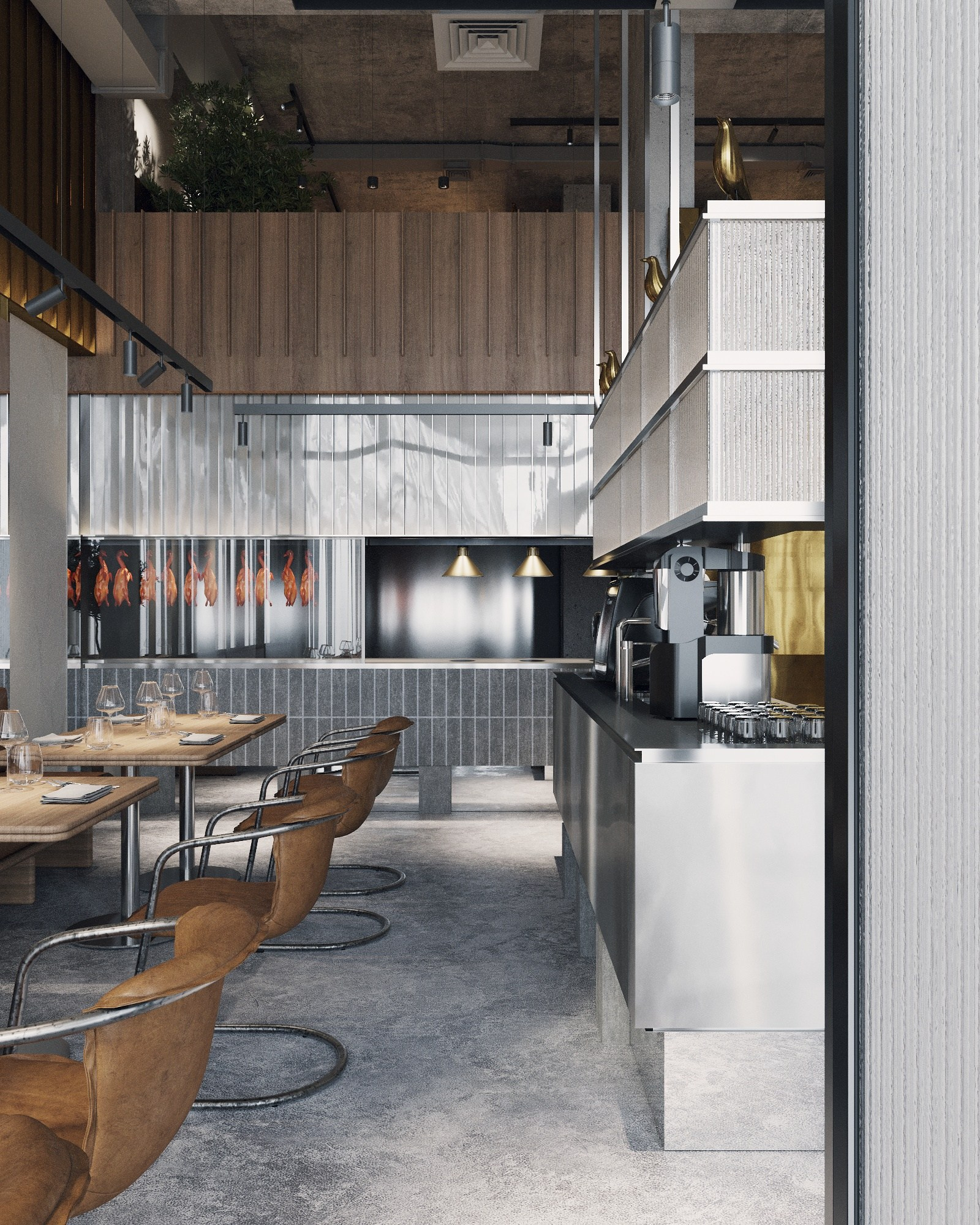 GOLDEN BIRDS restaurant in Astana Kazakhstan designed by QUADRUM STUDIO