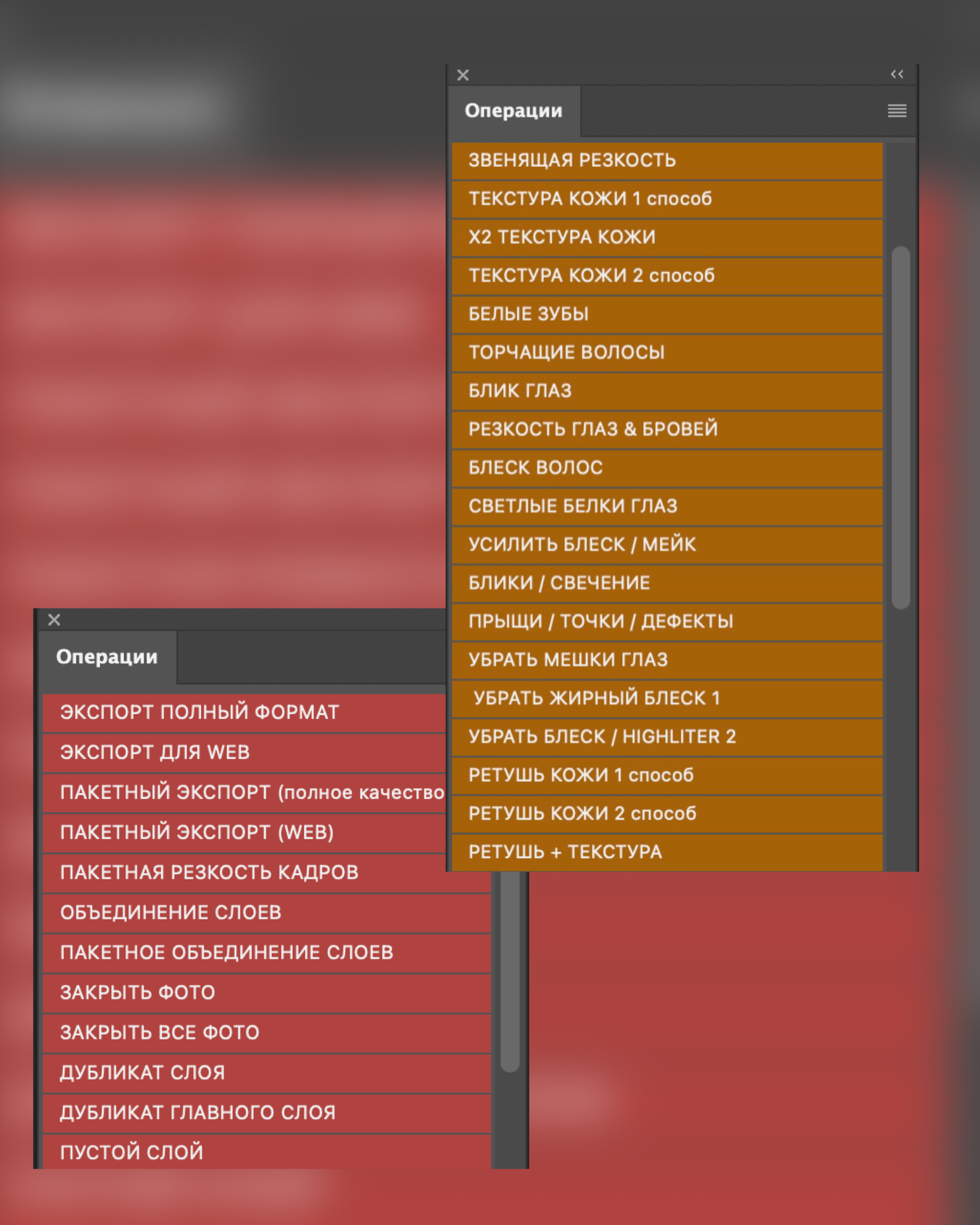 ПАНЕЛЬ ЭКШЕНОВ 100 штук