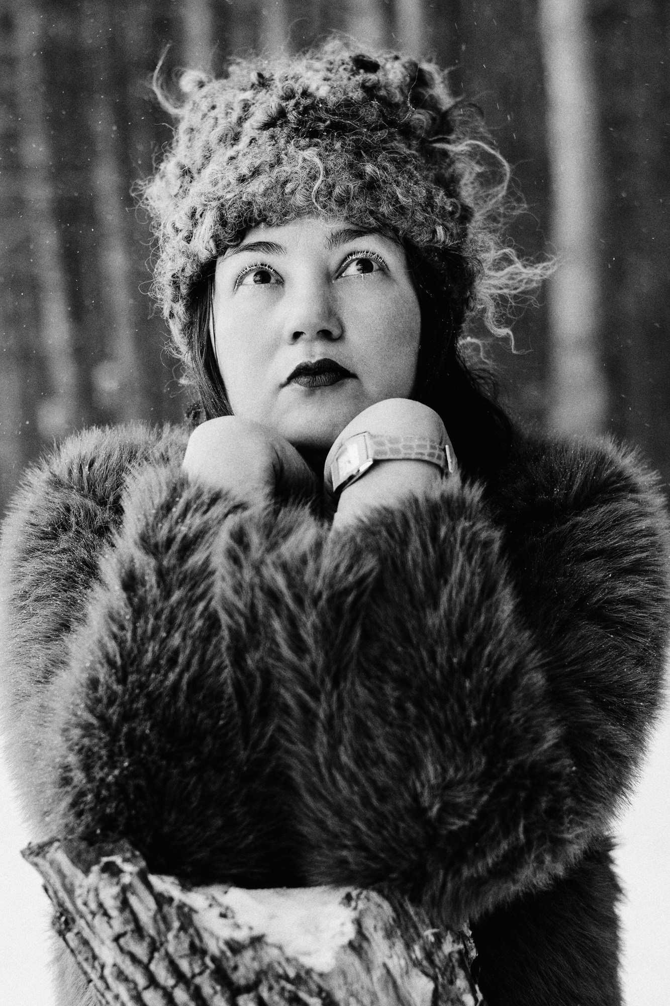 Зимняя фотосессия в Затюменском парке (Тюмень) | Художественная съемка от Daria Mars. Портретный фотограф Тюмень Дарья Мустафина