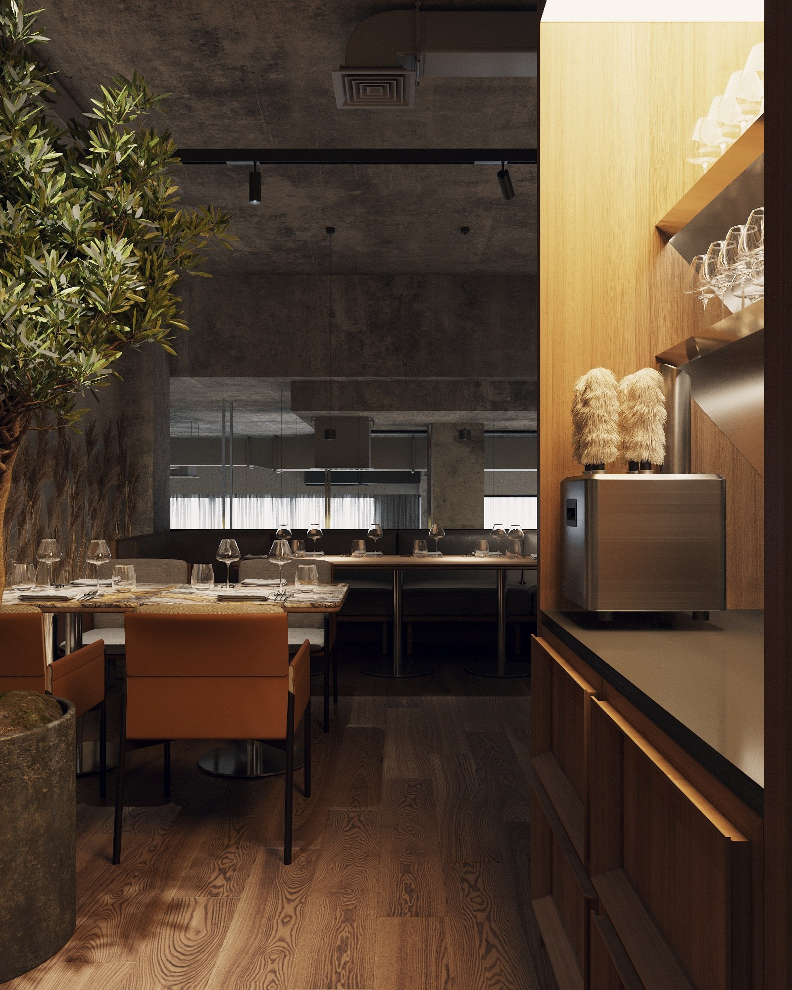 GOLDEN BIRDS restaurant in Astana Kazakhstan designed by QUADRUM STUDIO