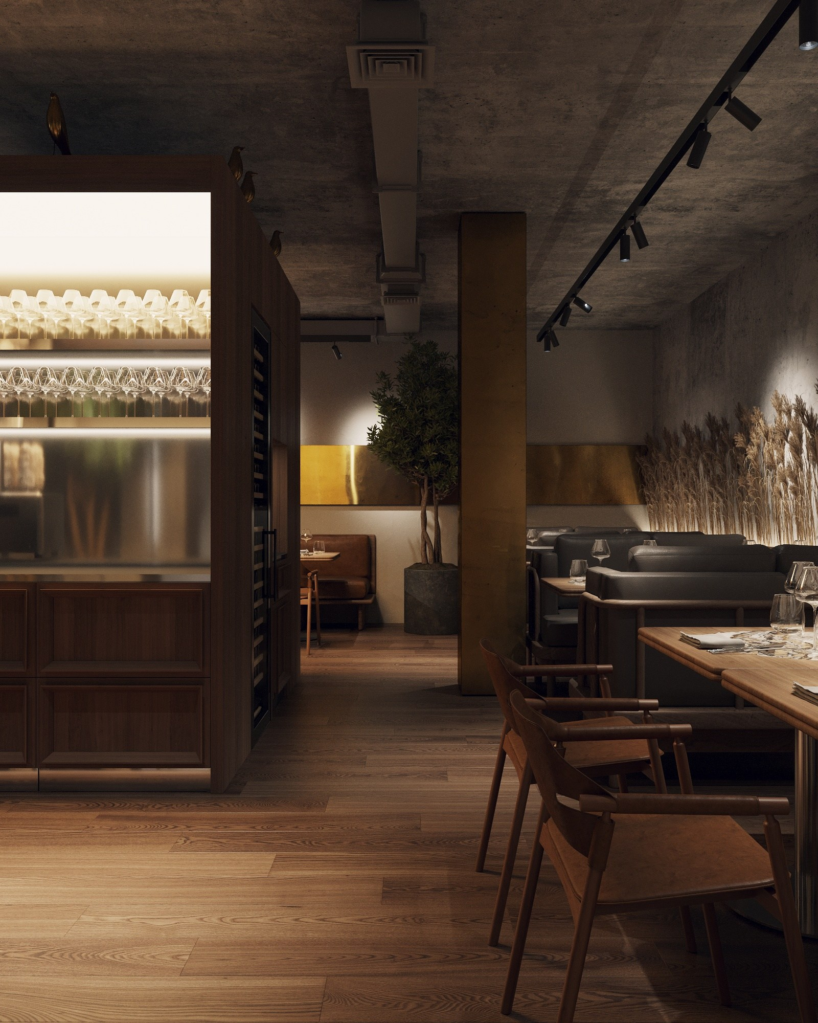 GOLDEN BIRDS restaurant in Astana Kazakhstan designed by QUADRUM STUDIO