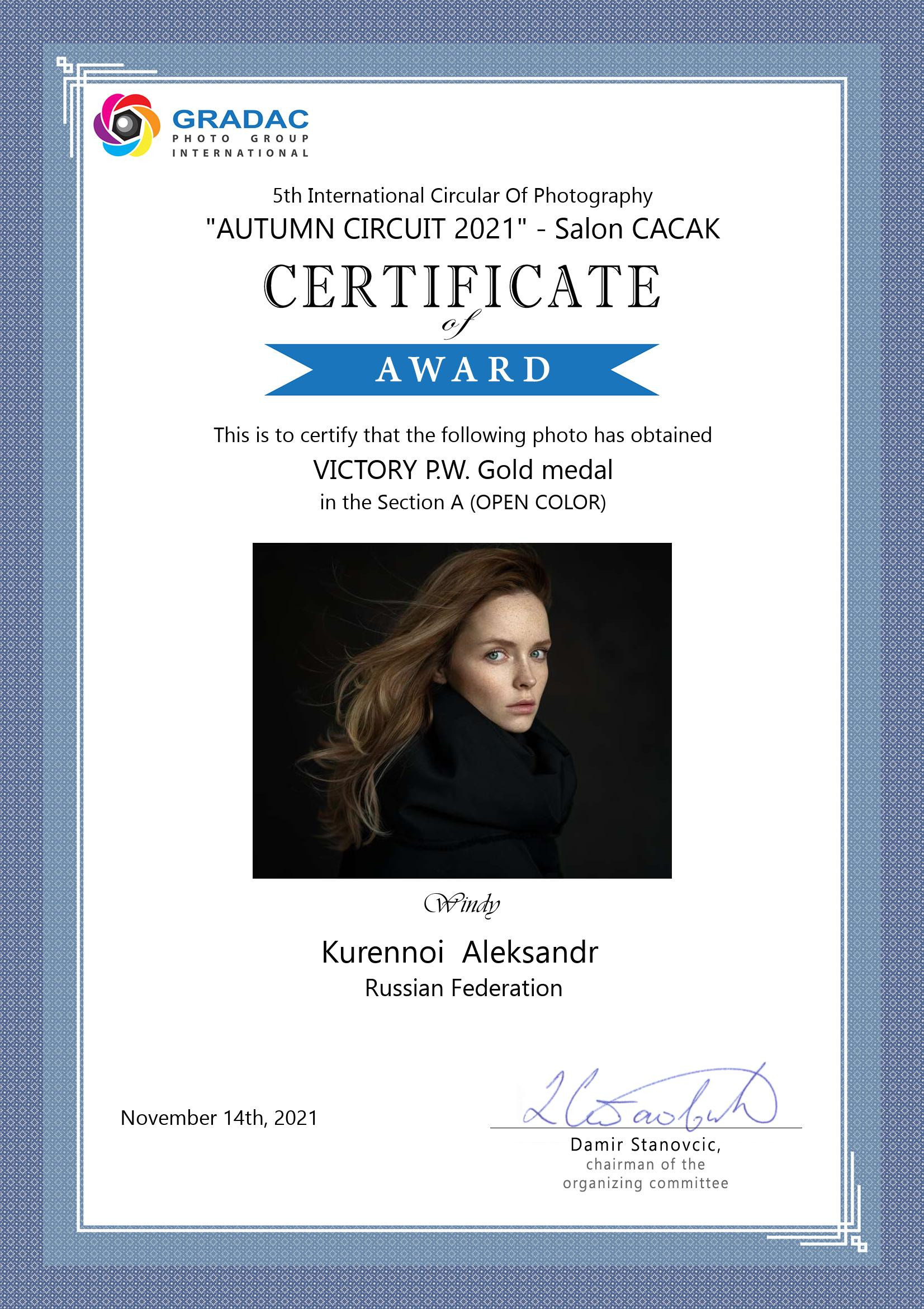 Достижения. Фотограф Куренной Александр