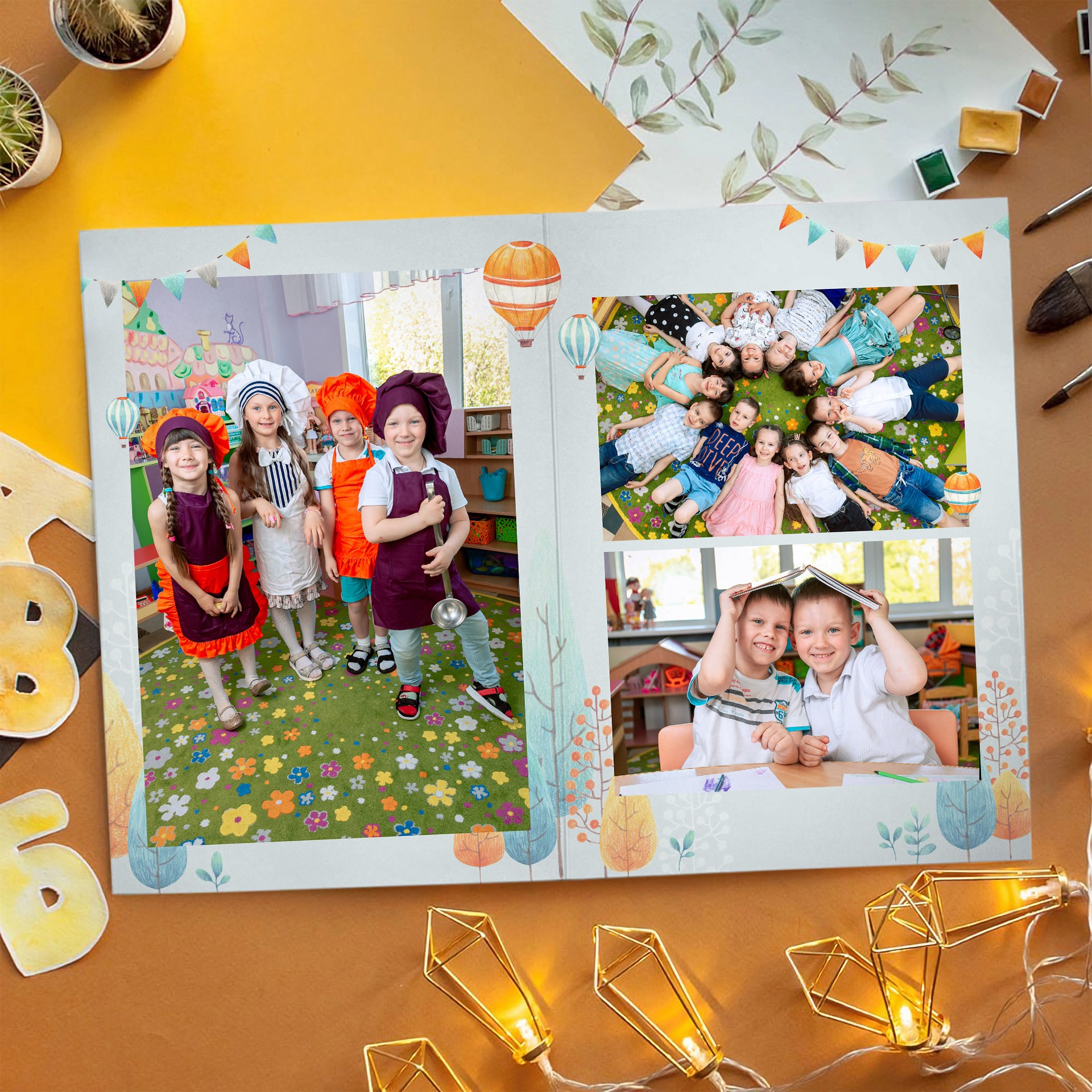 Дизайны выпускных альбомов для детского сада «Тигрята». Выпускные альбомы в Минске, фотоальбом в школу и детский сад