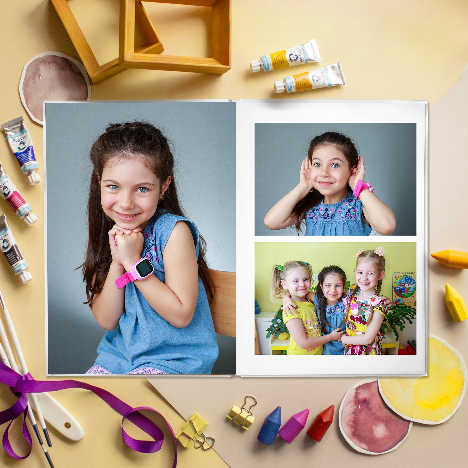 Дизайны выпускных альбомов для детского сада «Тигрята». Выпускные альбомы в Минске, фотоальбом в школу и детский сад