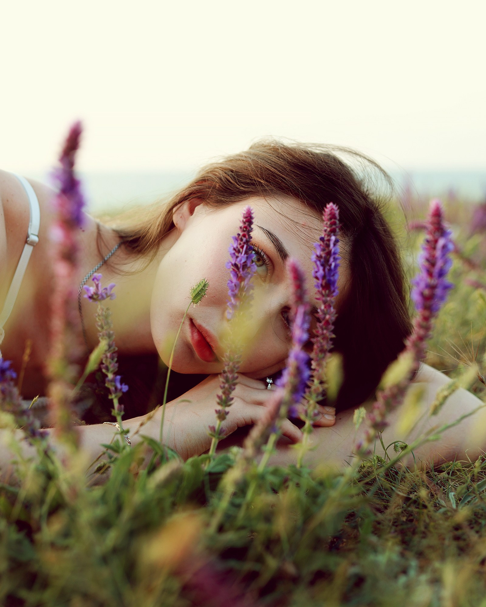 лаванда и девушка