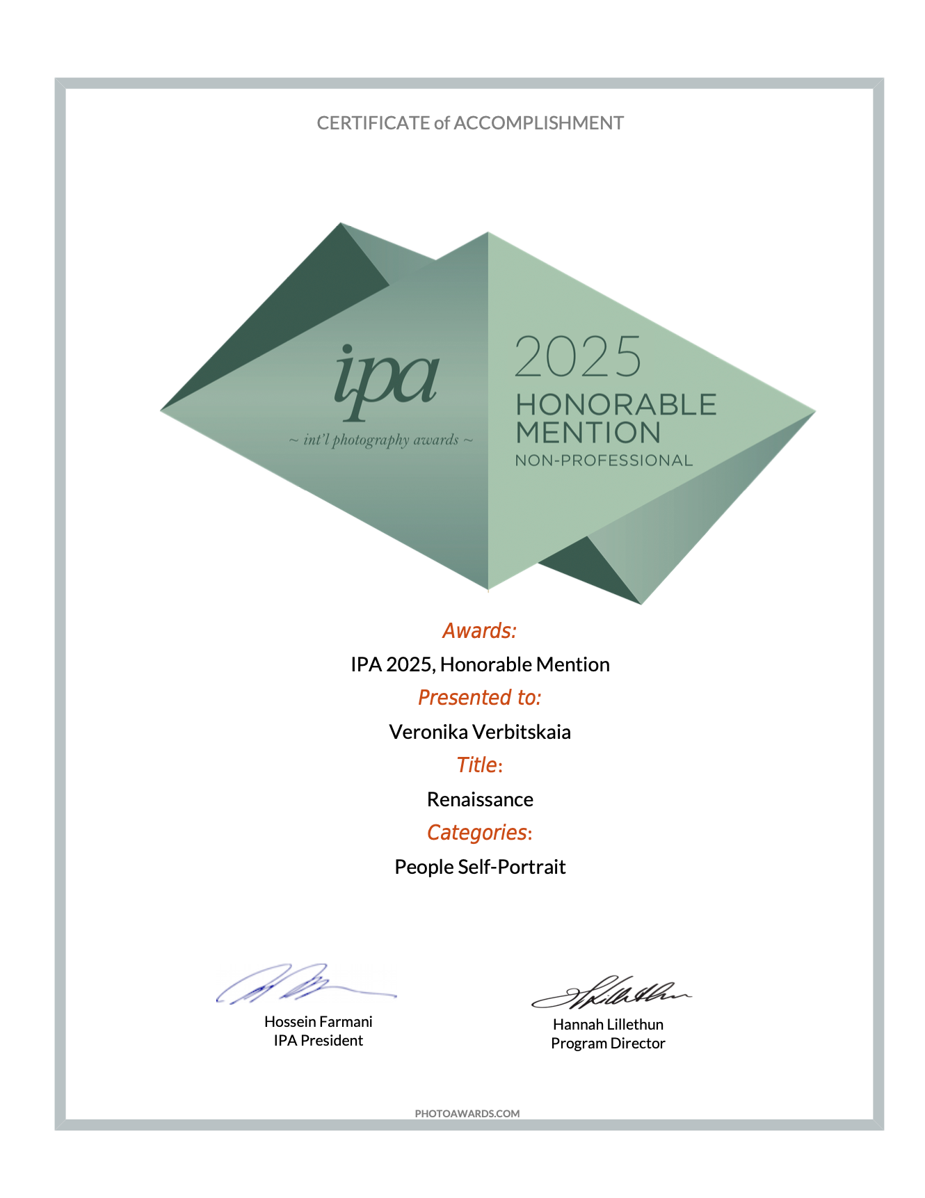 Veronika Verbitskaia | Contemporary Photographer | Dublin