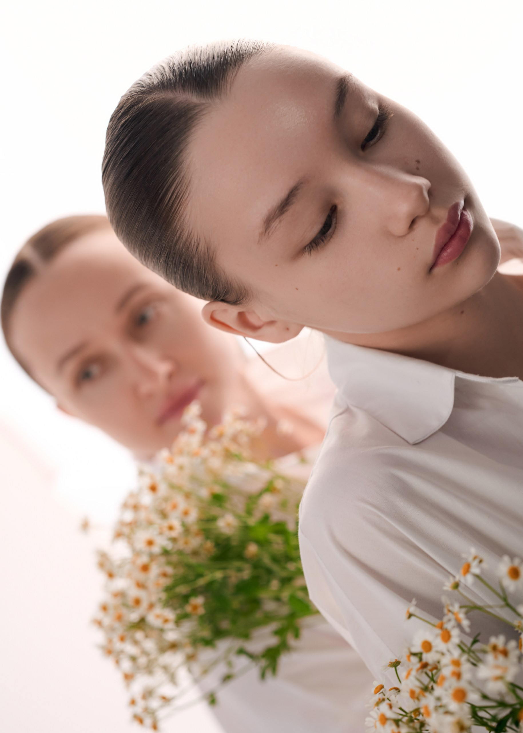 Фотосессия с живыми цветами