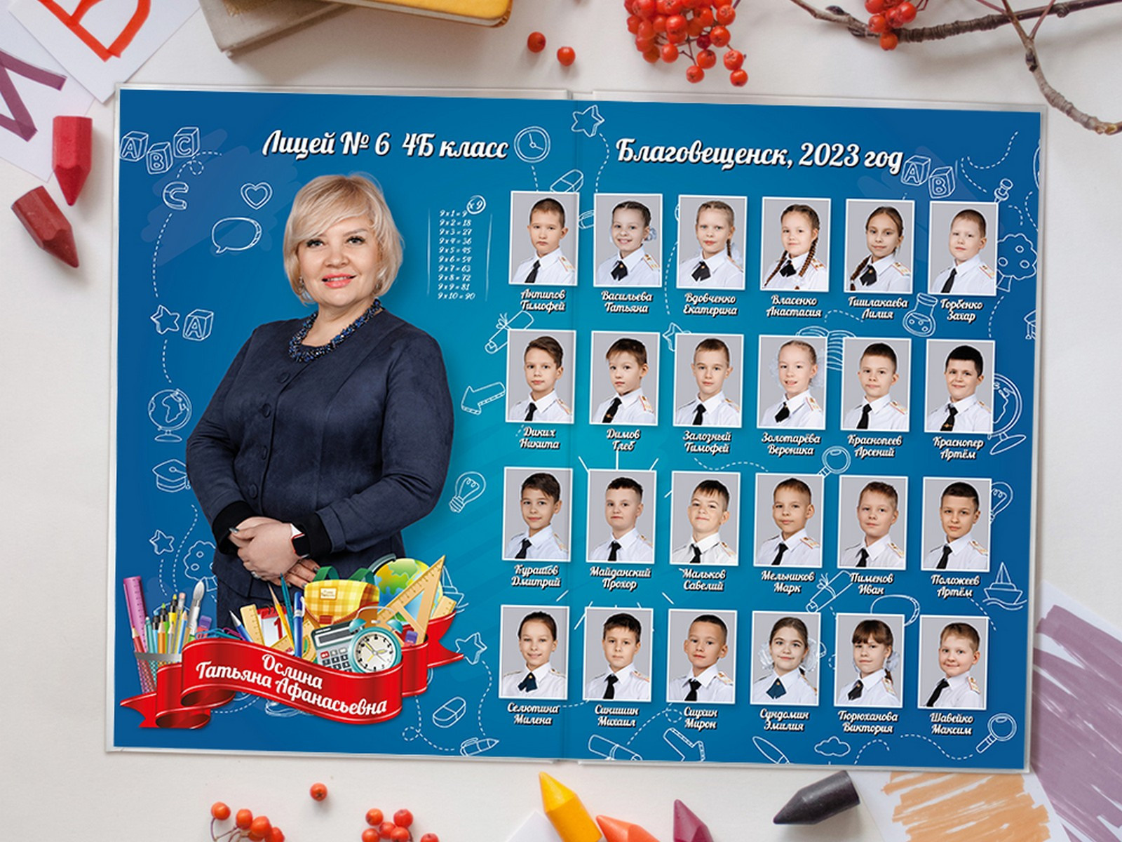 Фотокниги для начальной школы. Фотограф Егор Бархатов