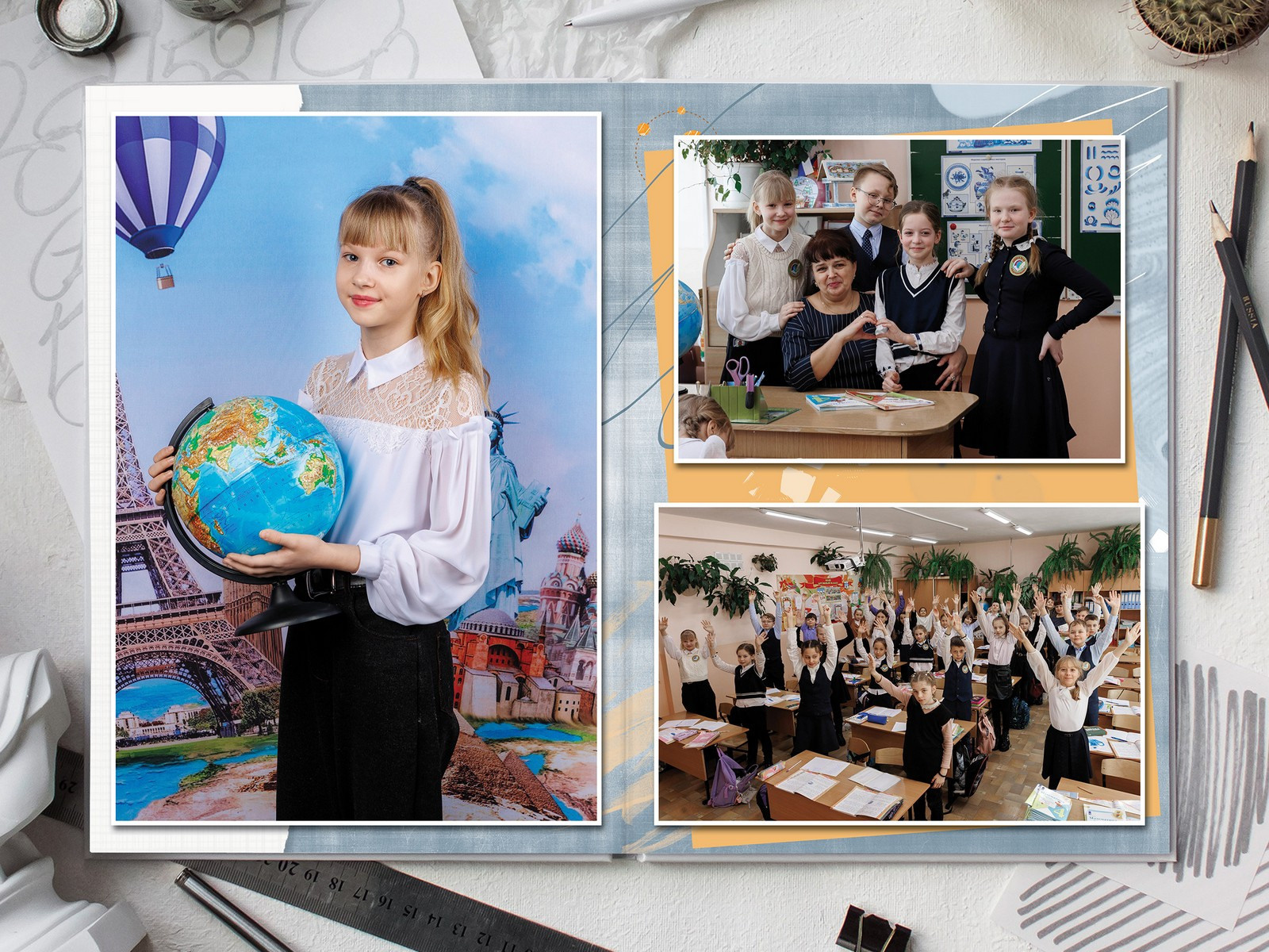 Фотокниги для начальной школы. Фотограф Егор Бархатов