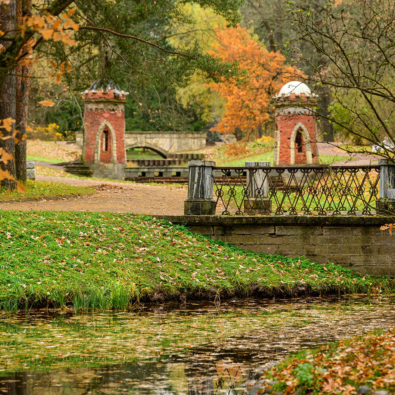 The city of Pushkin, Tsarskoye Selo. Catherine Park. Red (Turkish) cascade. There are even more view photos in the store.