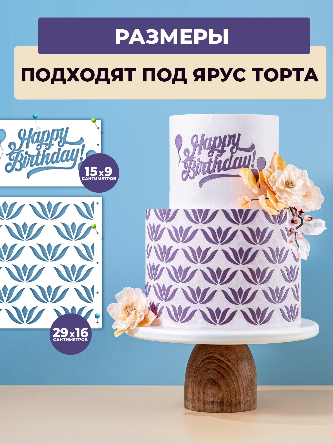 Трафарет Happy Birthday