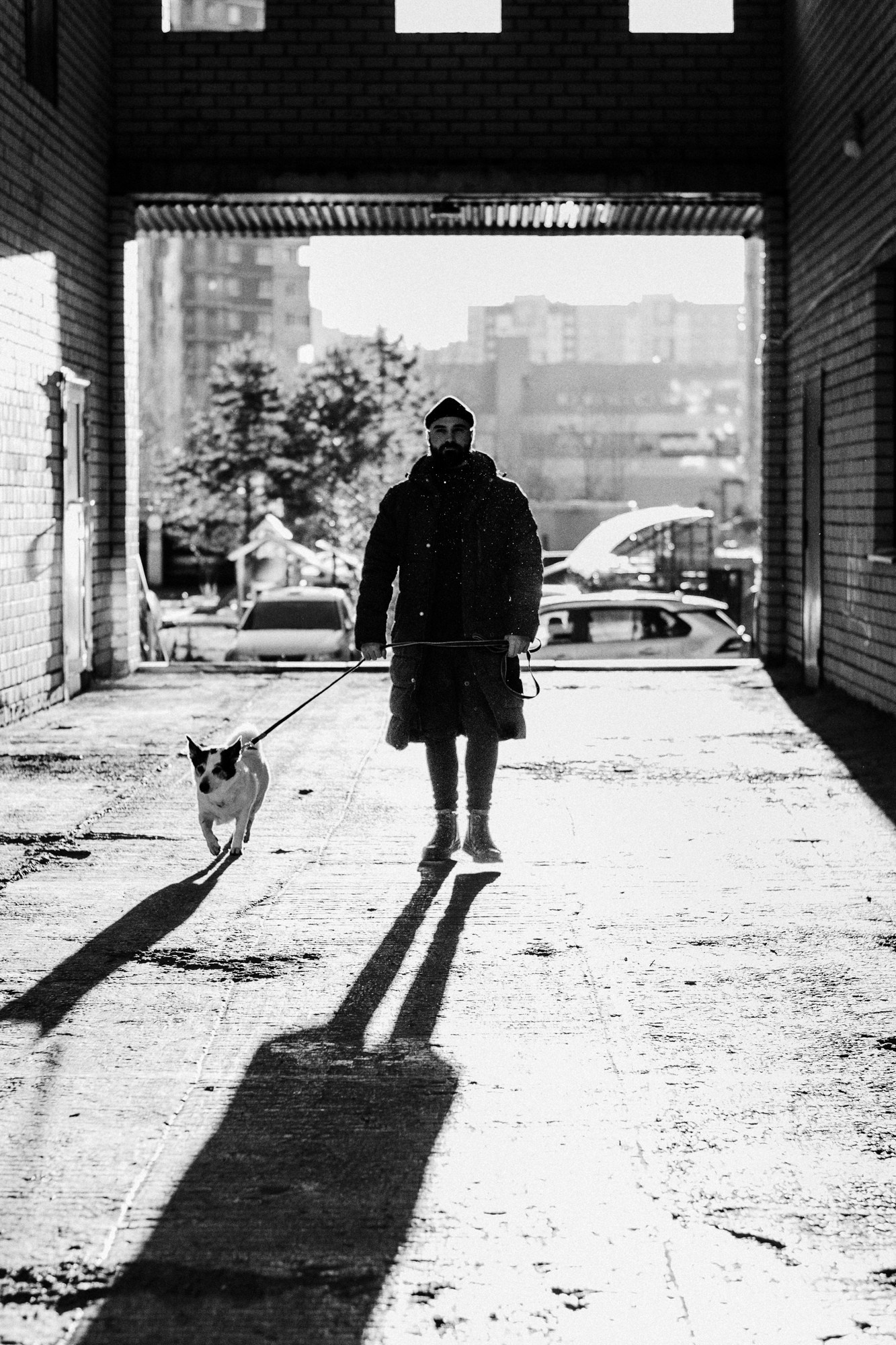 Мужская фотосессия с собакой в Тюмени — Саша и Тони. Фотограф Дарья Мустафина, Тюмень