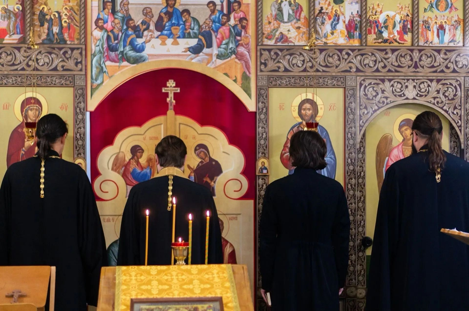 Божественная Литургия в храме в честь иконы Божией Матери «Взыскание погибших». Георгиевское благочиние