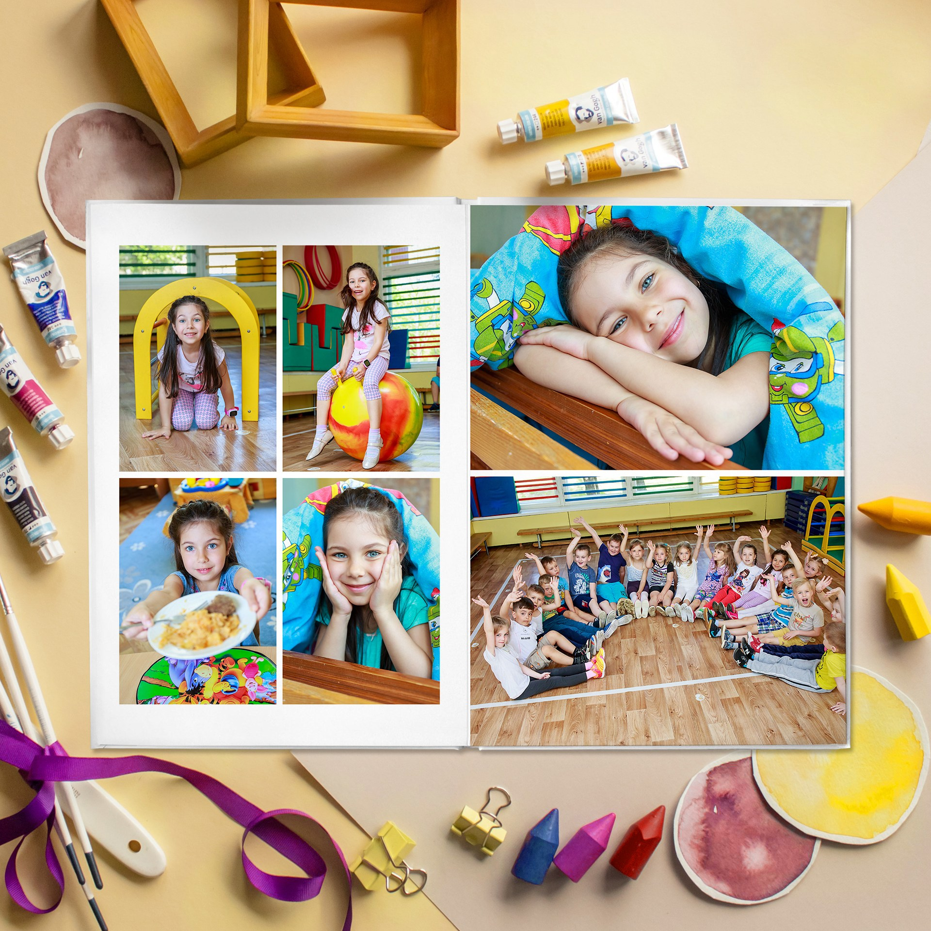 Дизайны выпускных альбомов для детского сада «Тигрята». Выпускные альбомы в Минске, фотоальбом в школу и детский сад