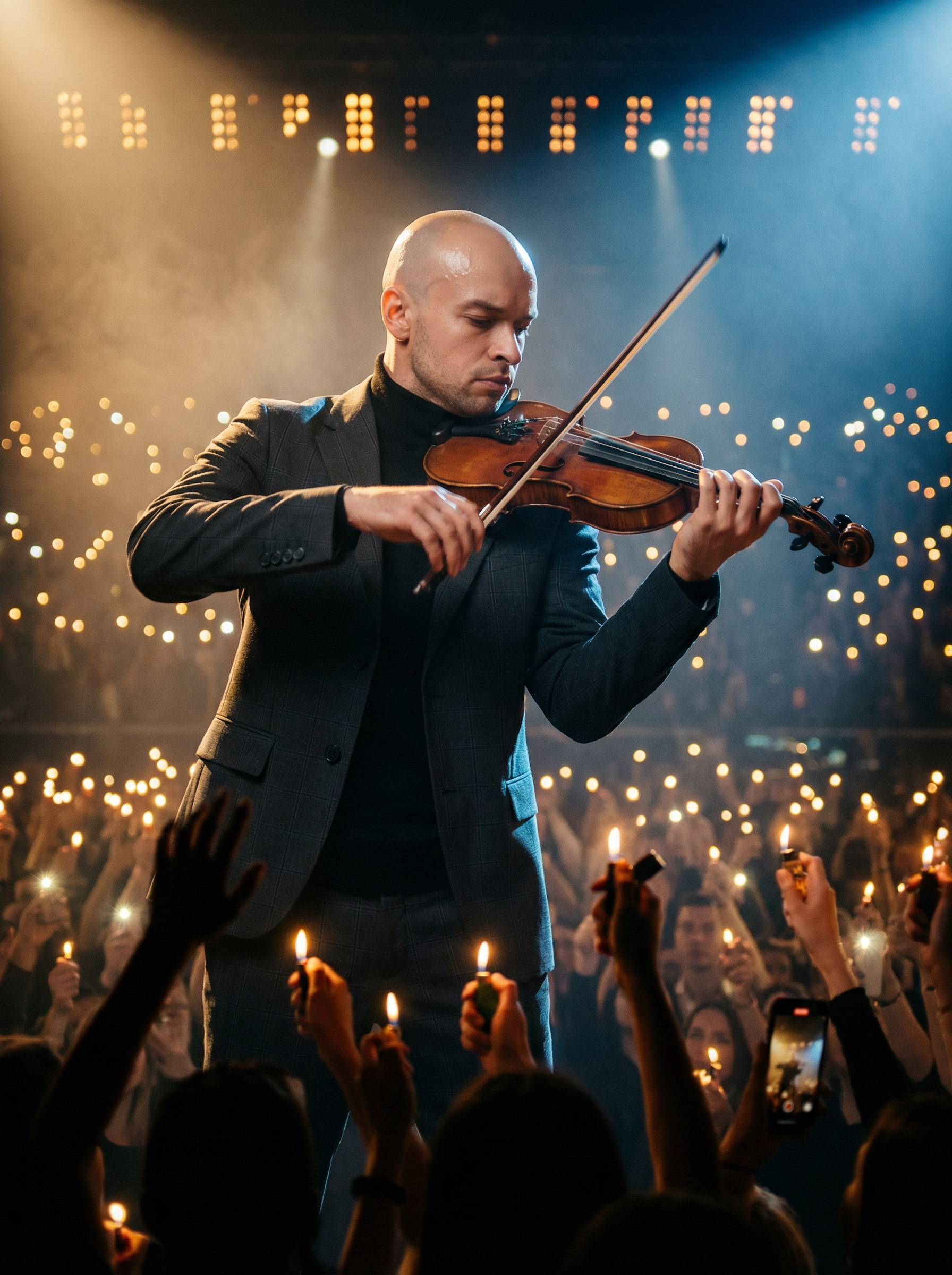 ИИ портрет для скрипача — имиджевый кадр скрипача для афиш и социальных сетей
