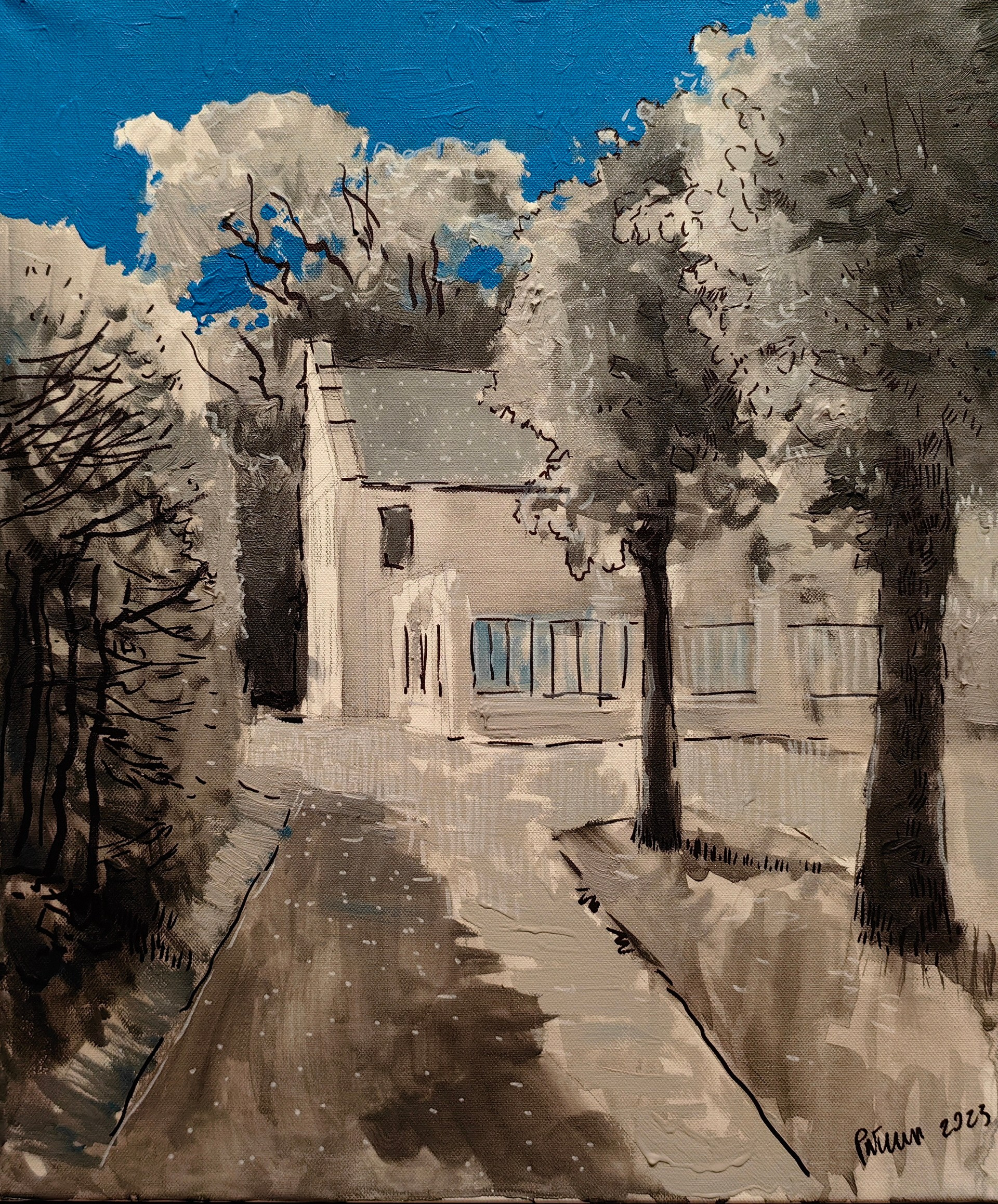 A master class in the open air with the artist Sergey Ratchin. Paintings by the artist Sergey Ratchin