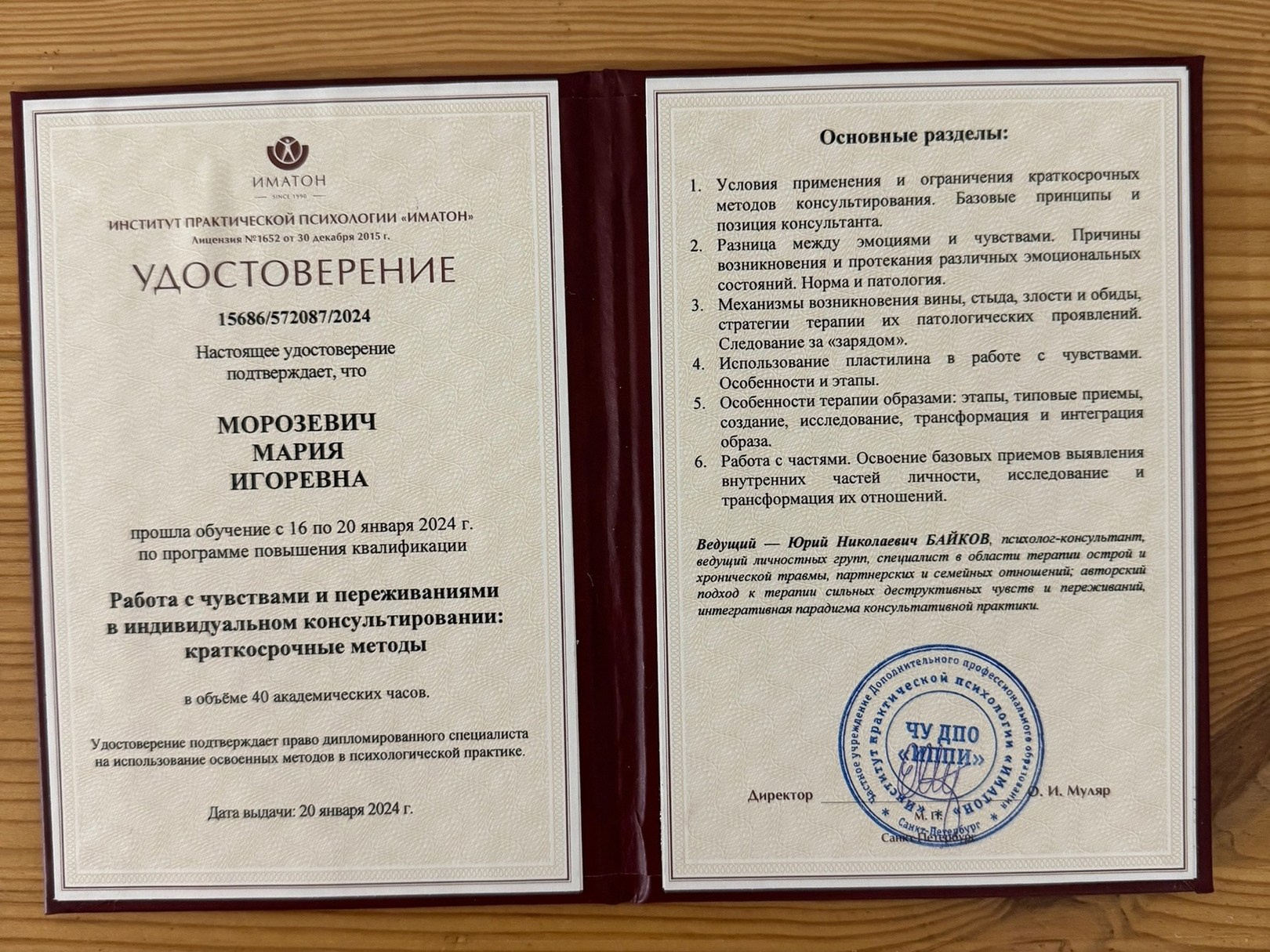 Консультирование. Психолог Мария Морозевич в Санкт-Петербурге