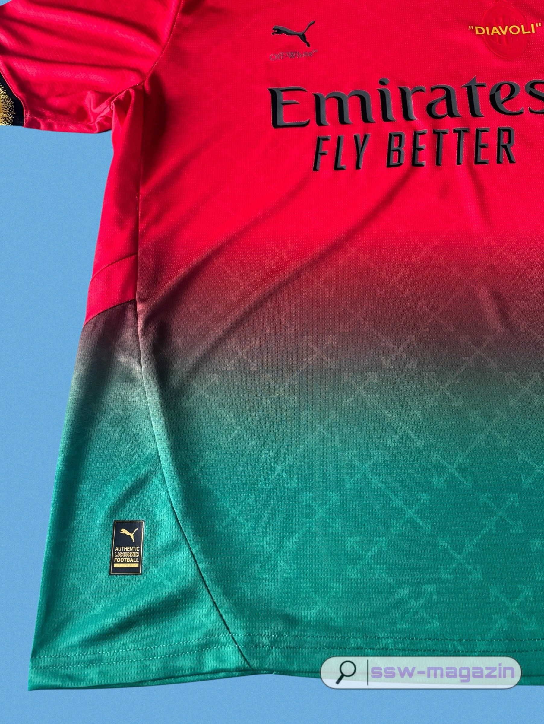 Футболка AC Milan Off White красная купить. Футбольный магазин — ssw_magazin