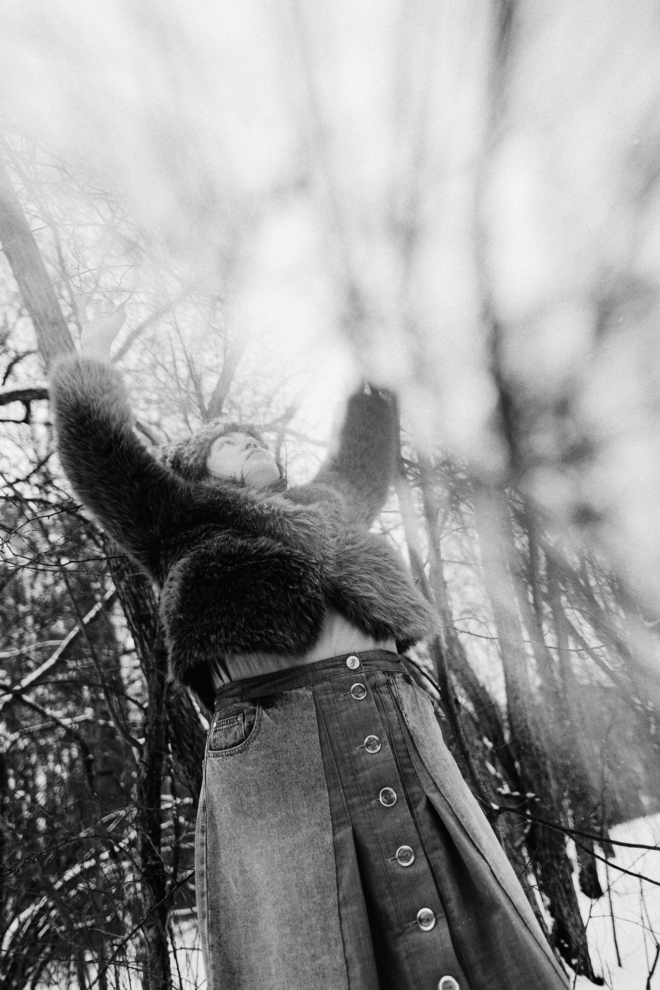 Зимняя фотосессия в Затюменском парке (Тюмень) | Художественная съемка от Daria Mars. Портретный фотограф Тюмень Дарья Мустафина