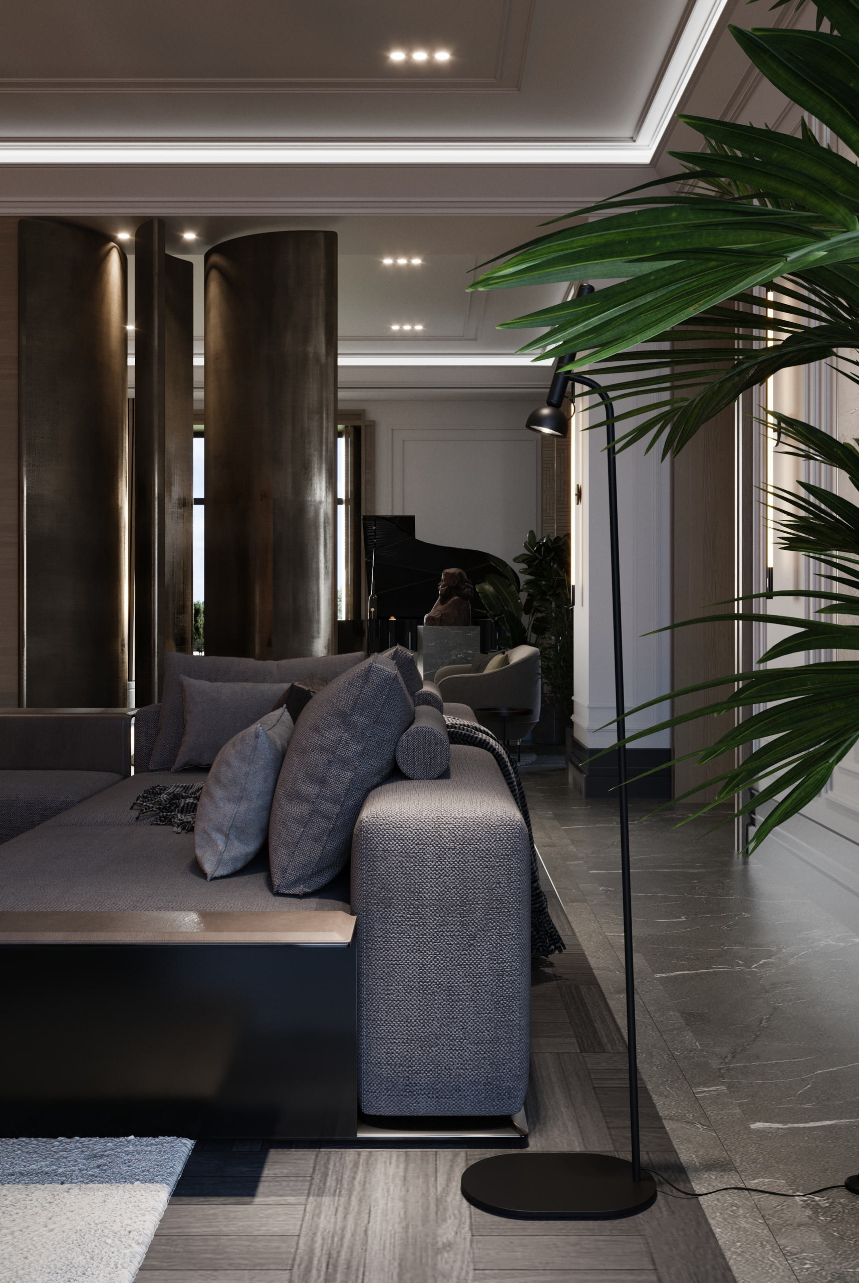 Загородный дом 2000 кв. м. Григорианского стиль. Paintings by the artist Sergey Ratchin