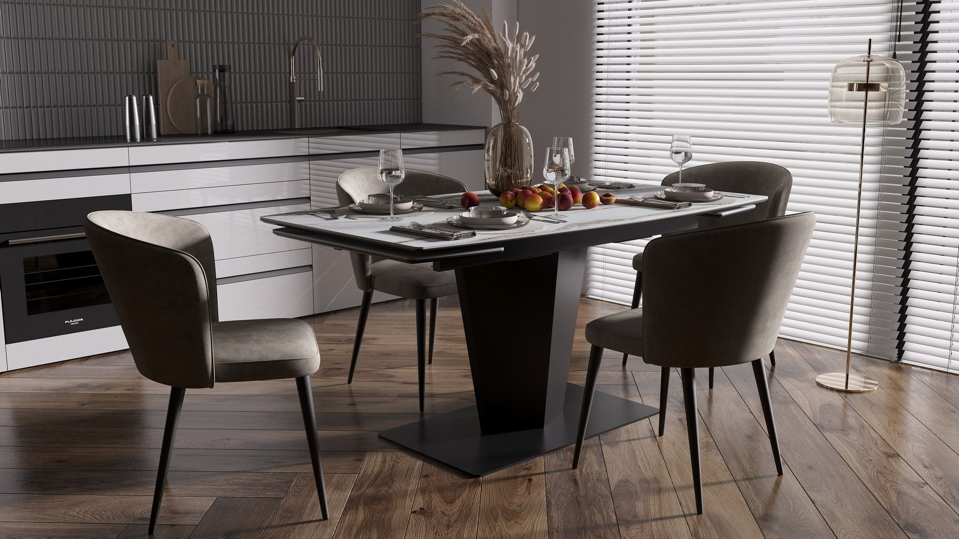 Кухонная мебель в интерьере современной кухни