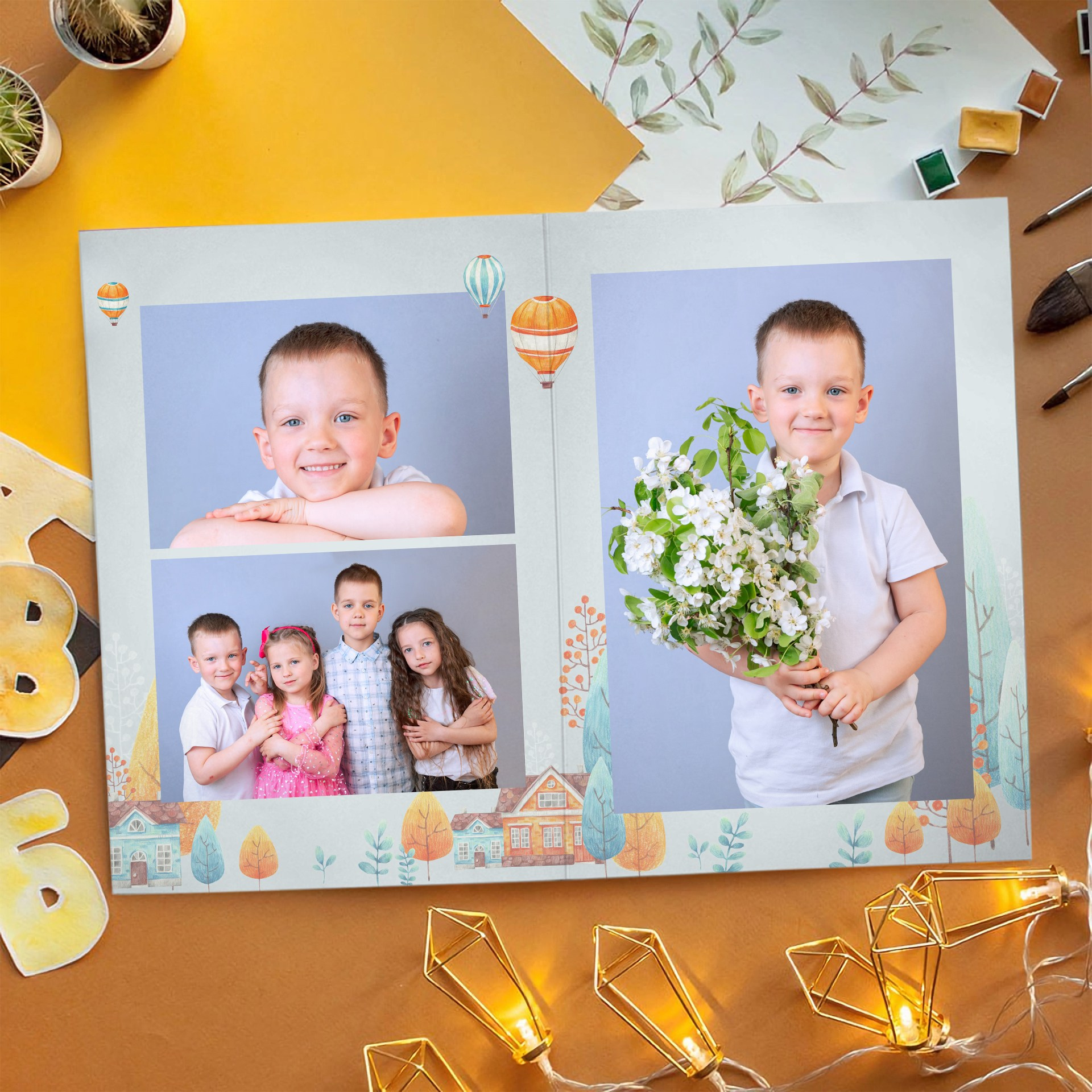 Дизайны выпускных альбомов для детского сада «Тигрята». Выпускные альбомы в Минске, фотоальбом в школу и детский сад