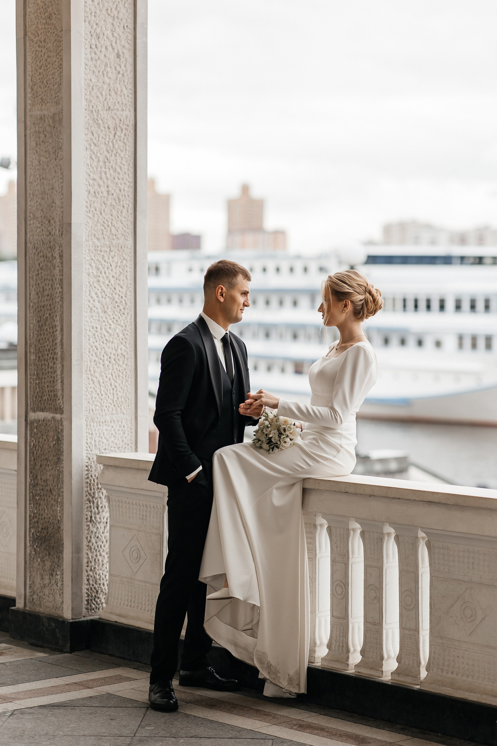 Свадебная прогулка на Северном Речном вокзале в Москве