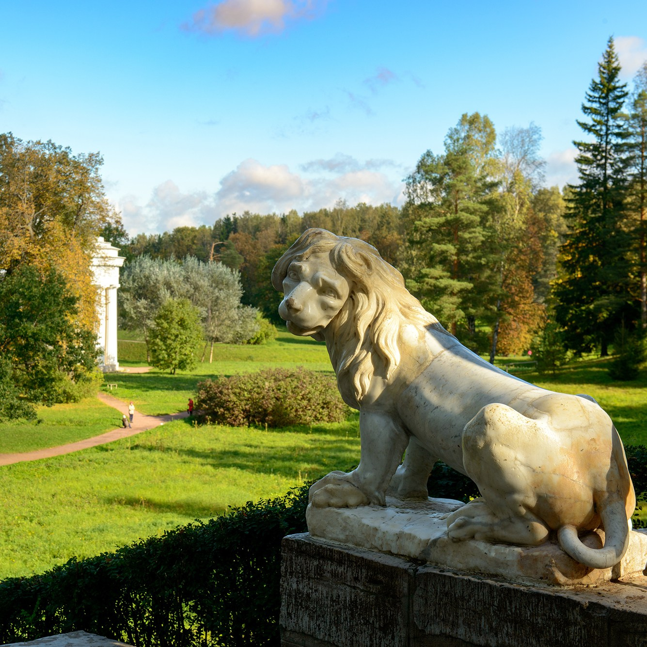 Pavlovsk. Stairs with lions in Pavlovsk. Pavlovsk Palace Park. There are even more view photos in the store.