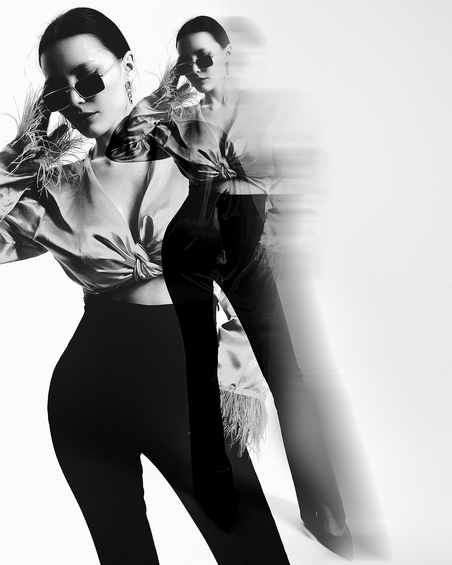 Фотосессия на циклораме с двойной экспозицией Казань