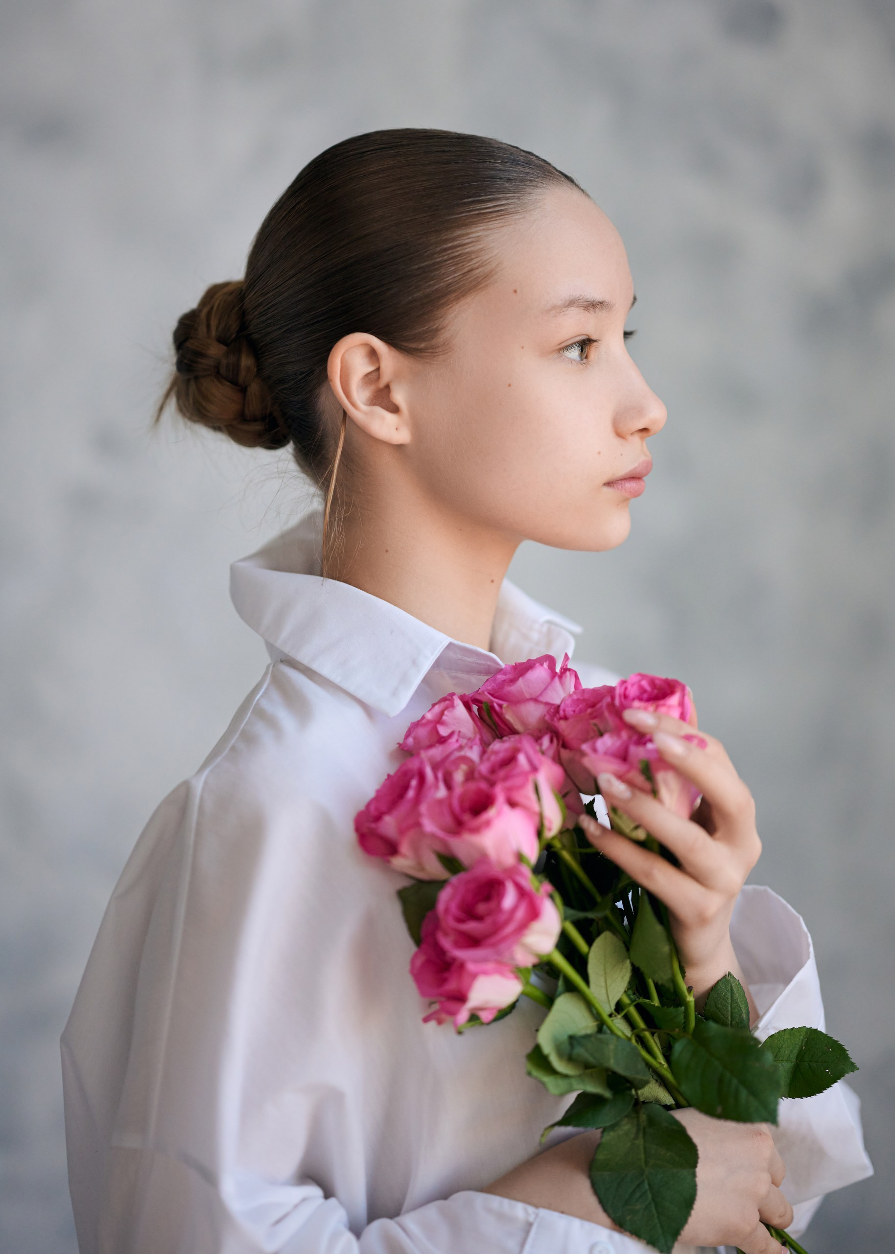 Фотосессия с живыми цветами