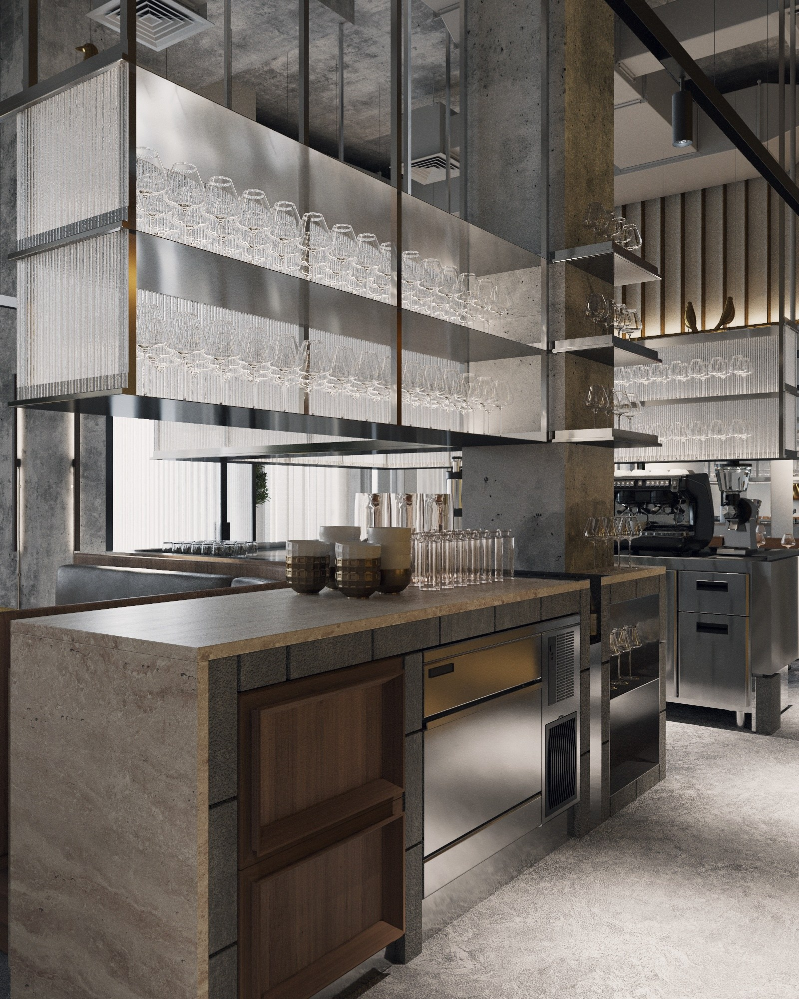 GOLDEN BIRDS restaurant in Astana Kazakhstan designed by QUADRUM STUDIO